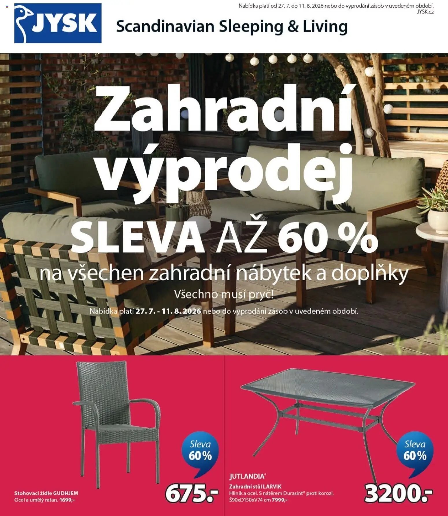 JYSK leták - Zahradní výprodej