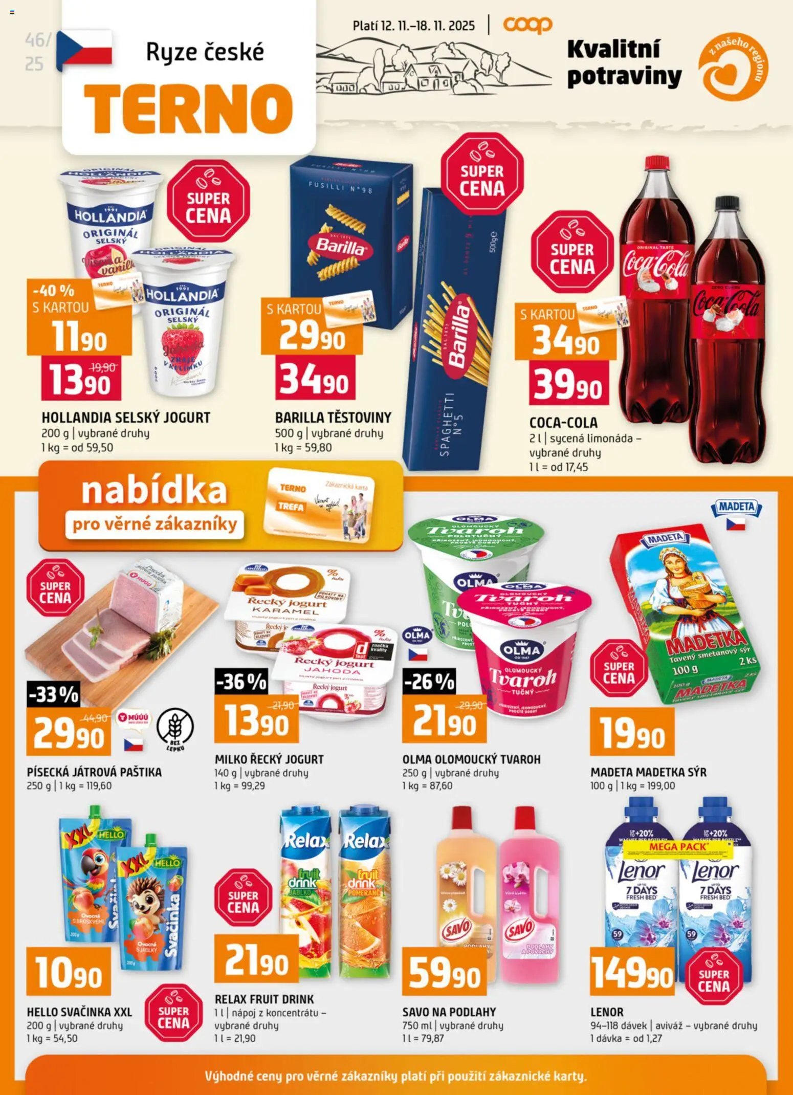 Terno leták - Blatná, Český Krumlov, Prachatice, Strakonice, Tábor, Zlín (2025-11-12 - 2025-11-18)