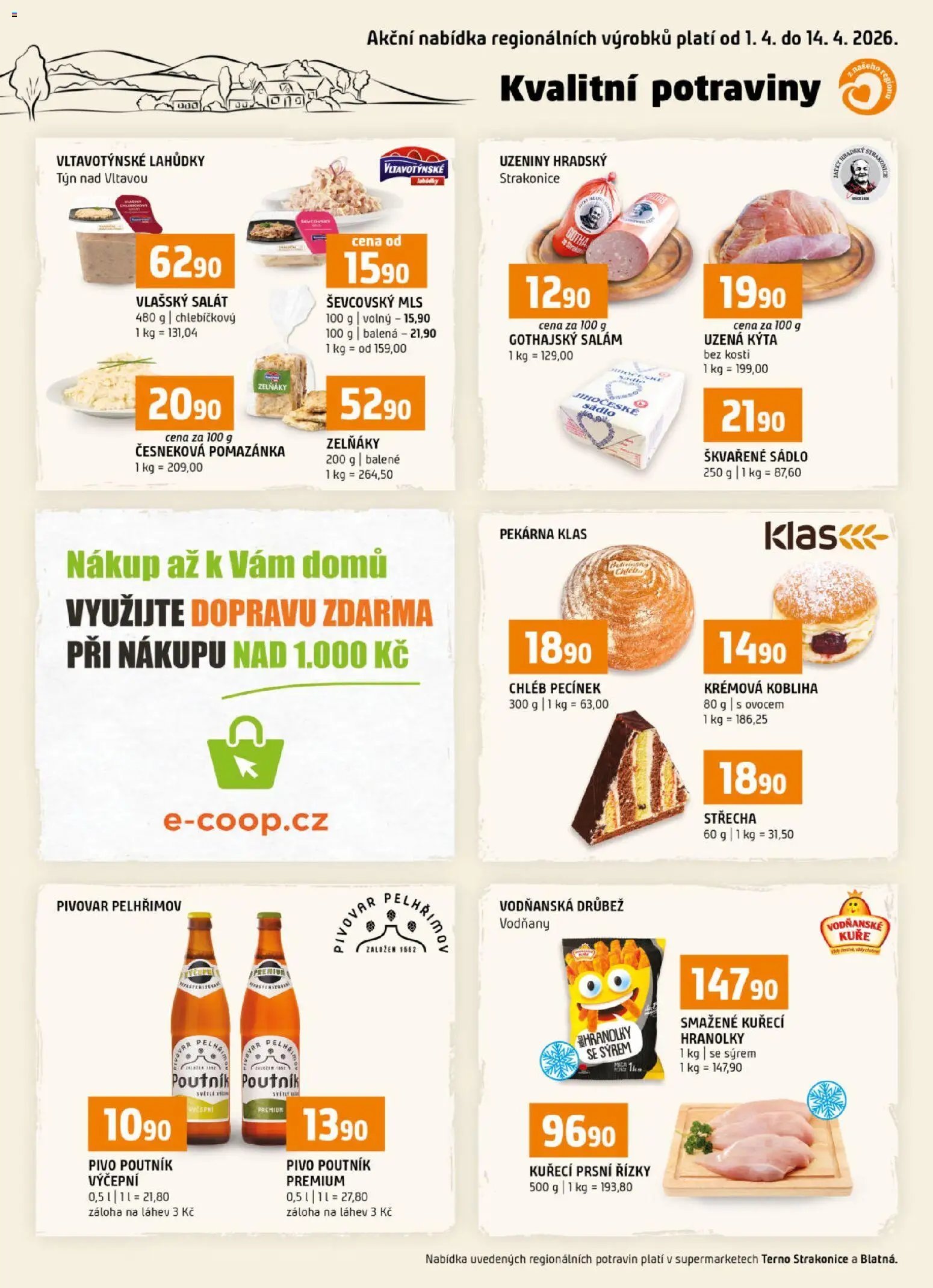 Terno leták - Blatná, Strakonice (2026-04-01 - 2026-04-14)