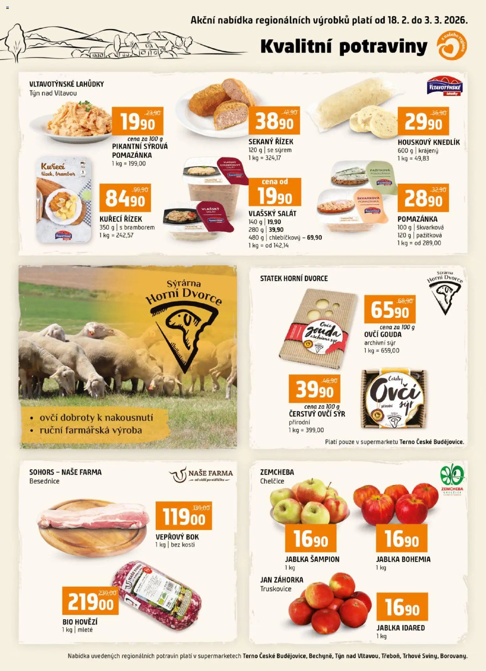 Terno leták - Kvalitní potraviny z našeho regionu (2026-02-18 - 2026-03-03)