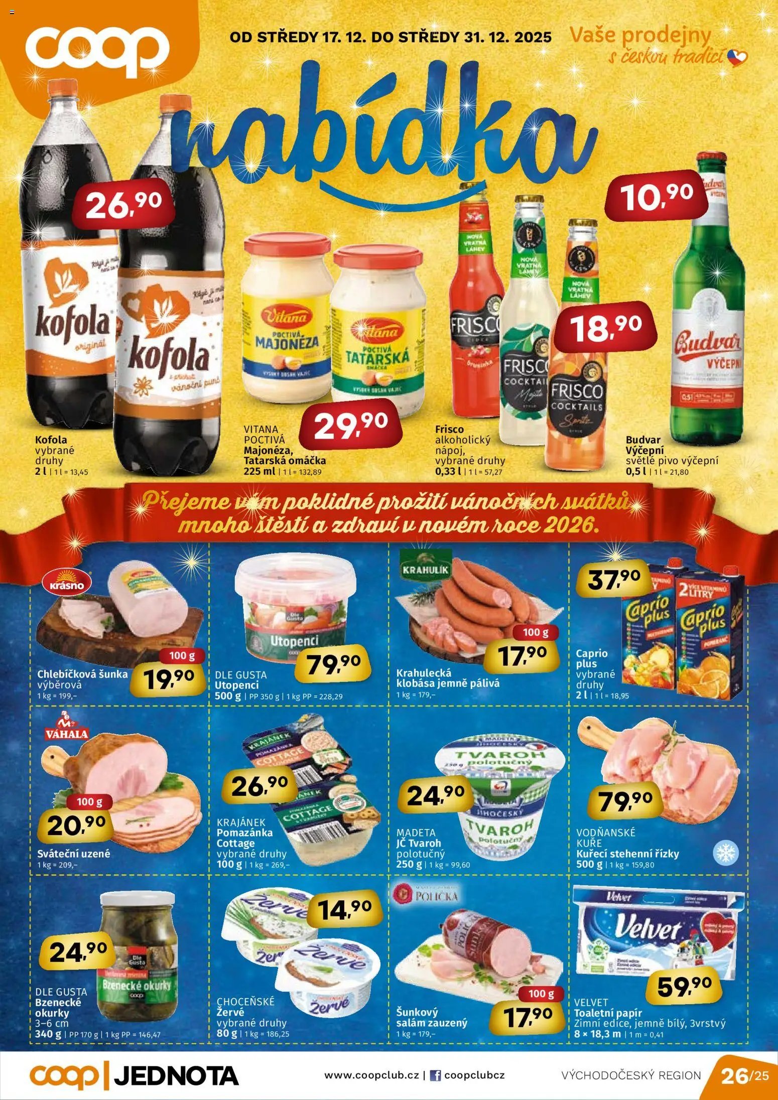 Coop leták - Východočeský region (2025-12-17 - 2025-12-31)
