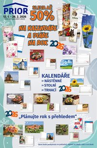 Prior - Akční Nabídka Kalendářů A Diářů (2026-01-12 - 2026-02-28)