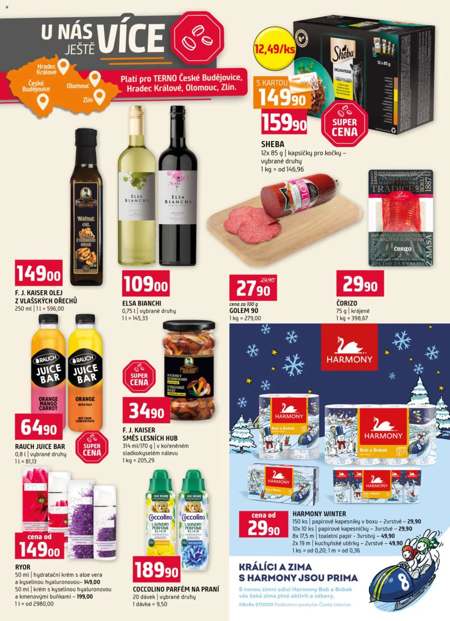 Terno leták - Blatná, Český Krumlov, Prachatice, Strakonice, Tábor, Zlín (2025-10-29 - 2025-11-04)