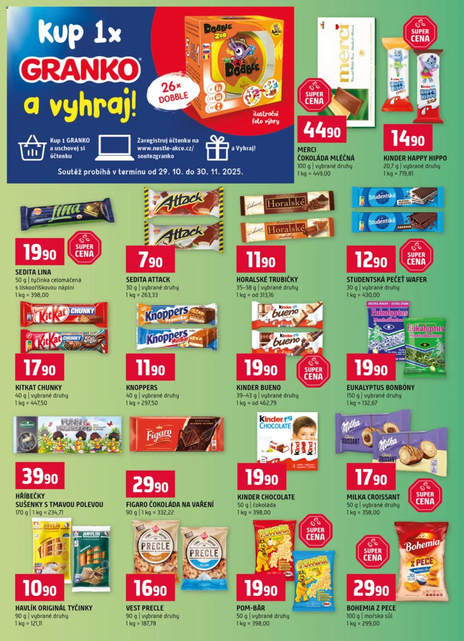 Terno leták - Blatná, Český Krumlov, Prachatice, Strakonice, Tábor, Zlín (2025-10-29 - 2025-11-04)