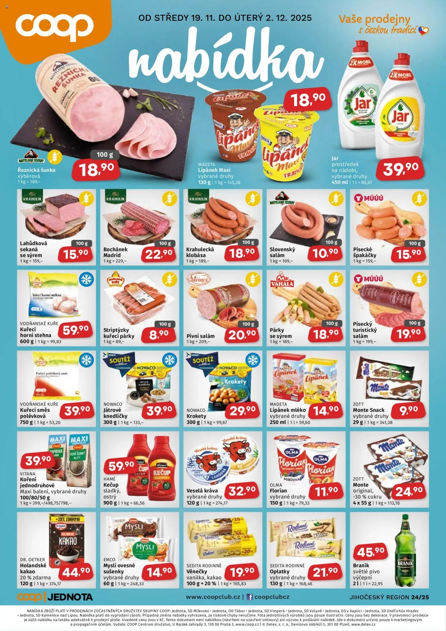Coop leták - Jihočeský region (2025-11-19 - 2025-12-02)