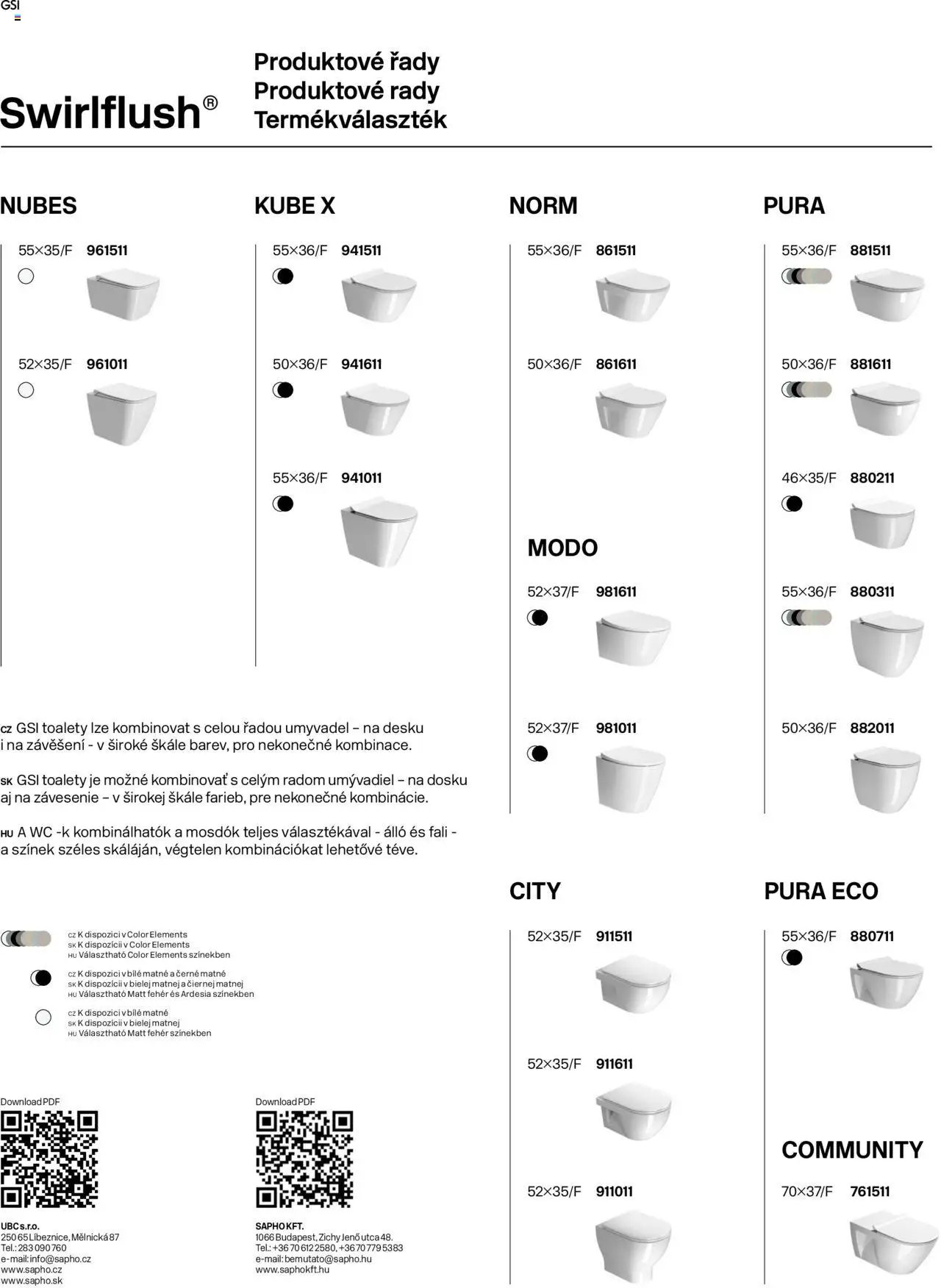 Sapho koupelny katalog - Toalety Swirlflush (2025-04-17 - 2025-12-31)