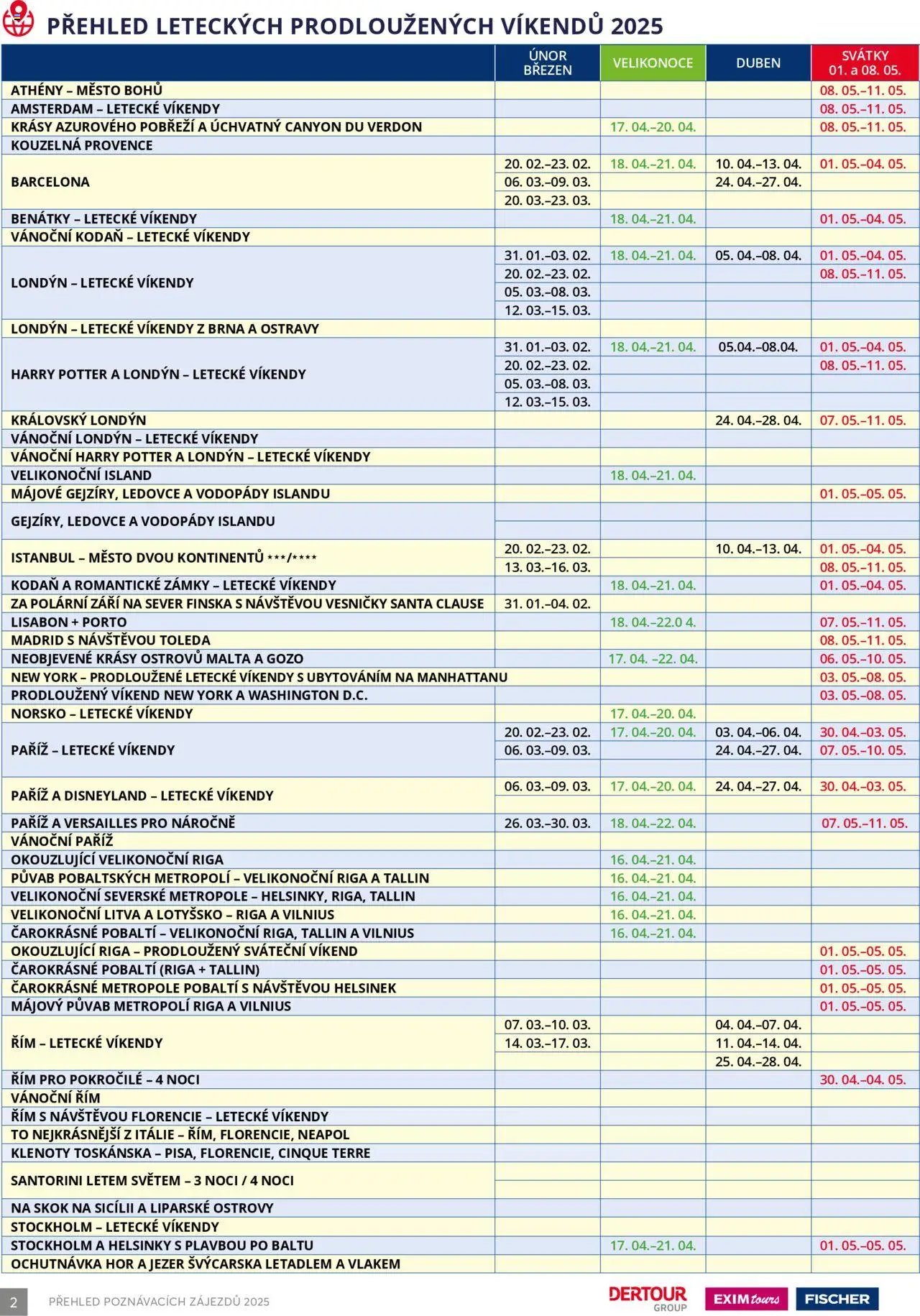 EXIM tours katalog - Poznávací zájezdy (2025-01-01 - 2025-12-31)