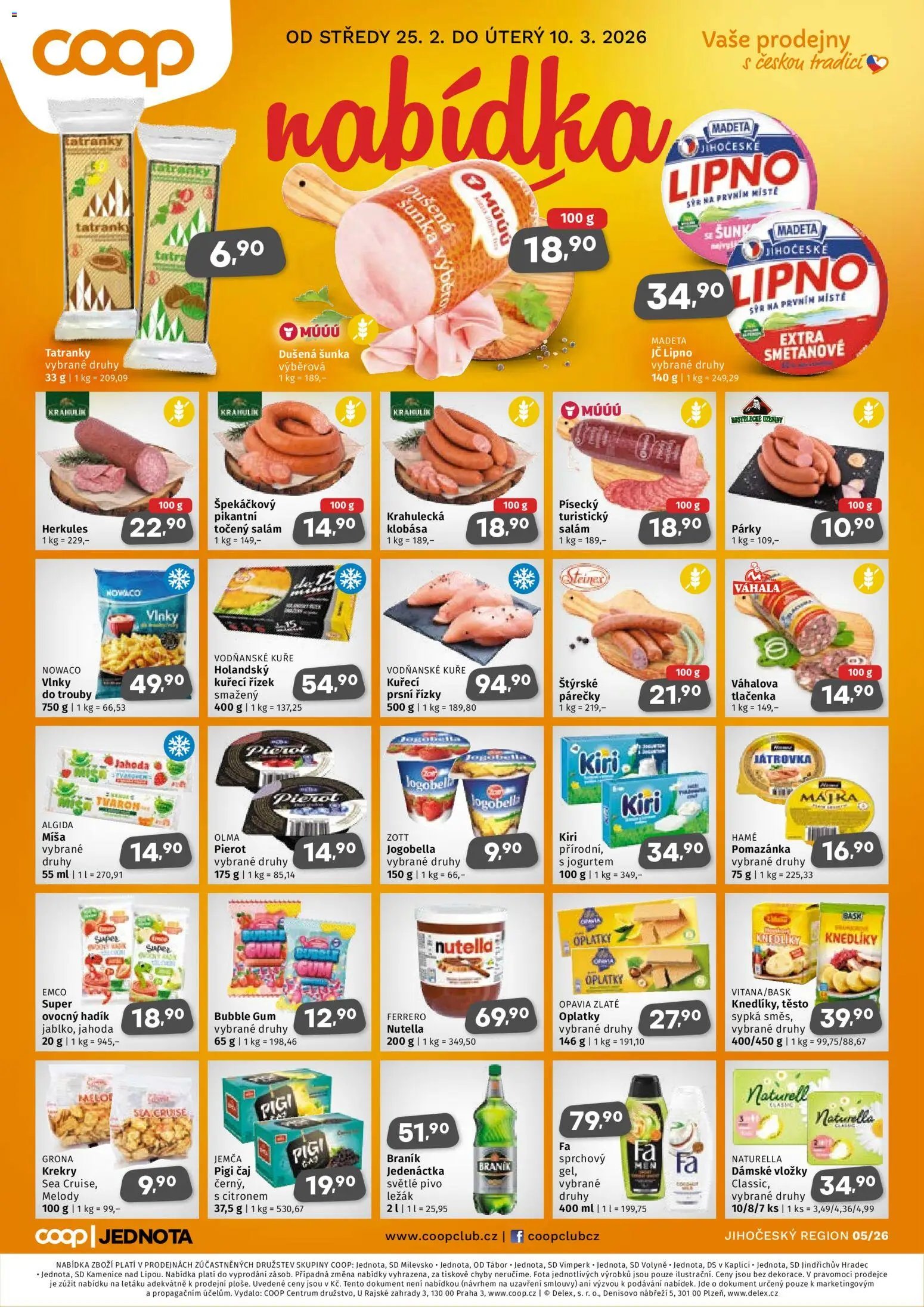 Coop leták - Jihočeský region (2026-02-25 - 2026-03-10)