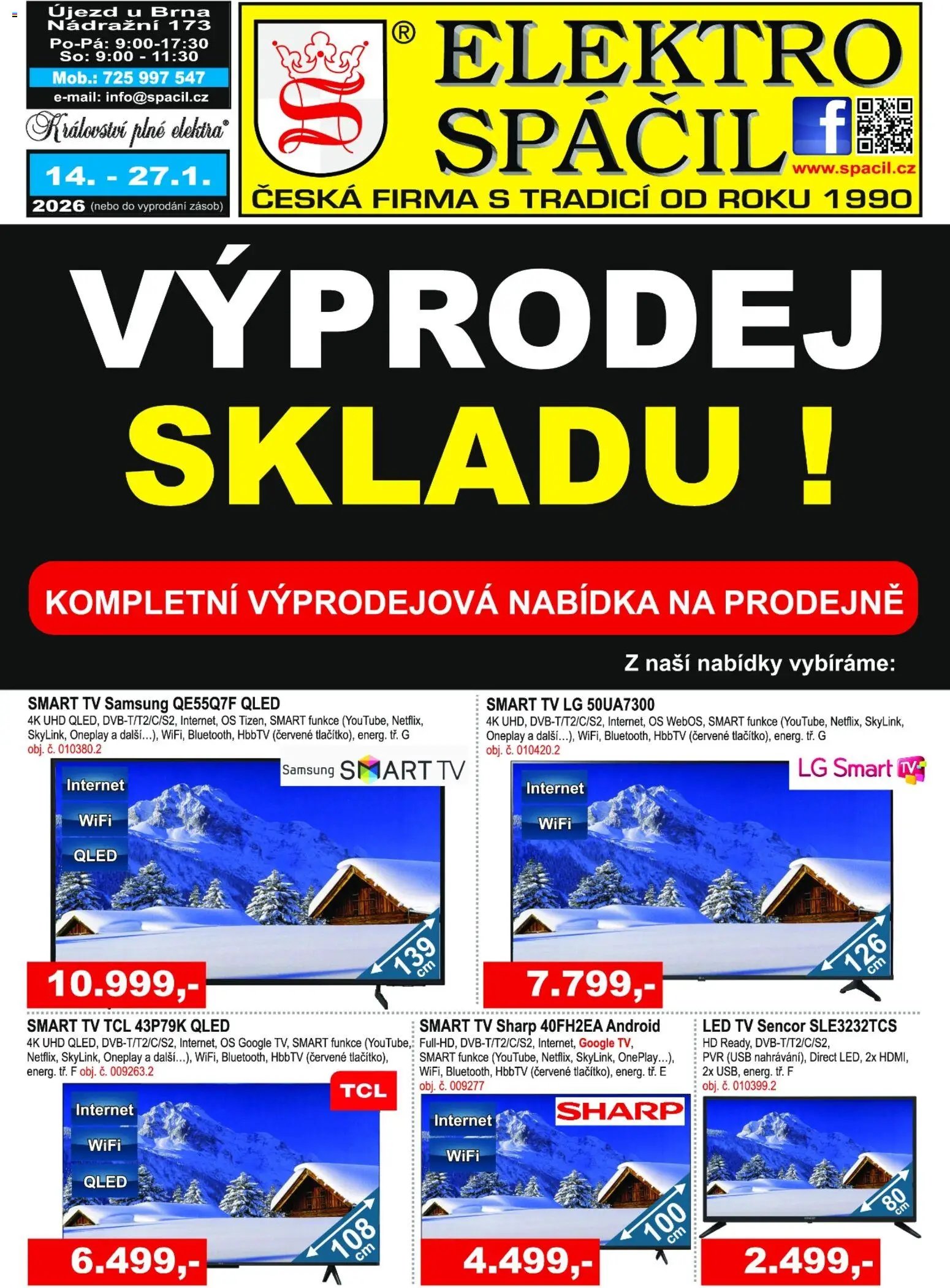 Elektro Spáčil leták (2026-01-14 - 2026-01-27)