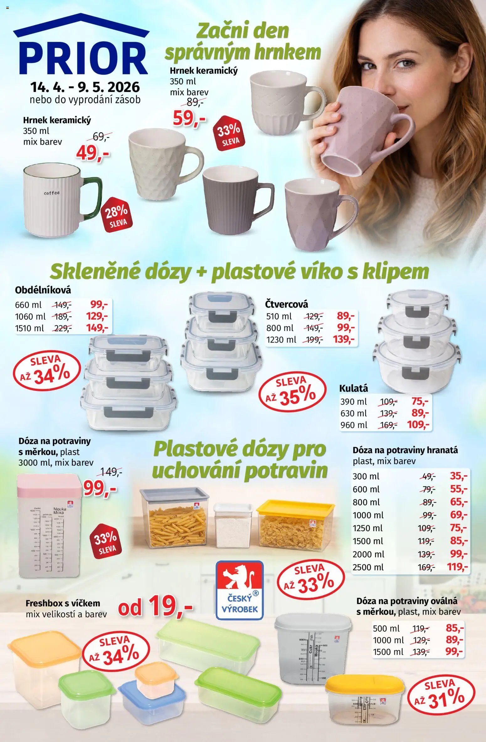 Prior - Akční Nabídka Domácích Potřeb (2026-04-14 - 2026-05-09)