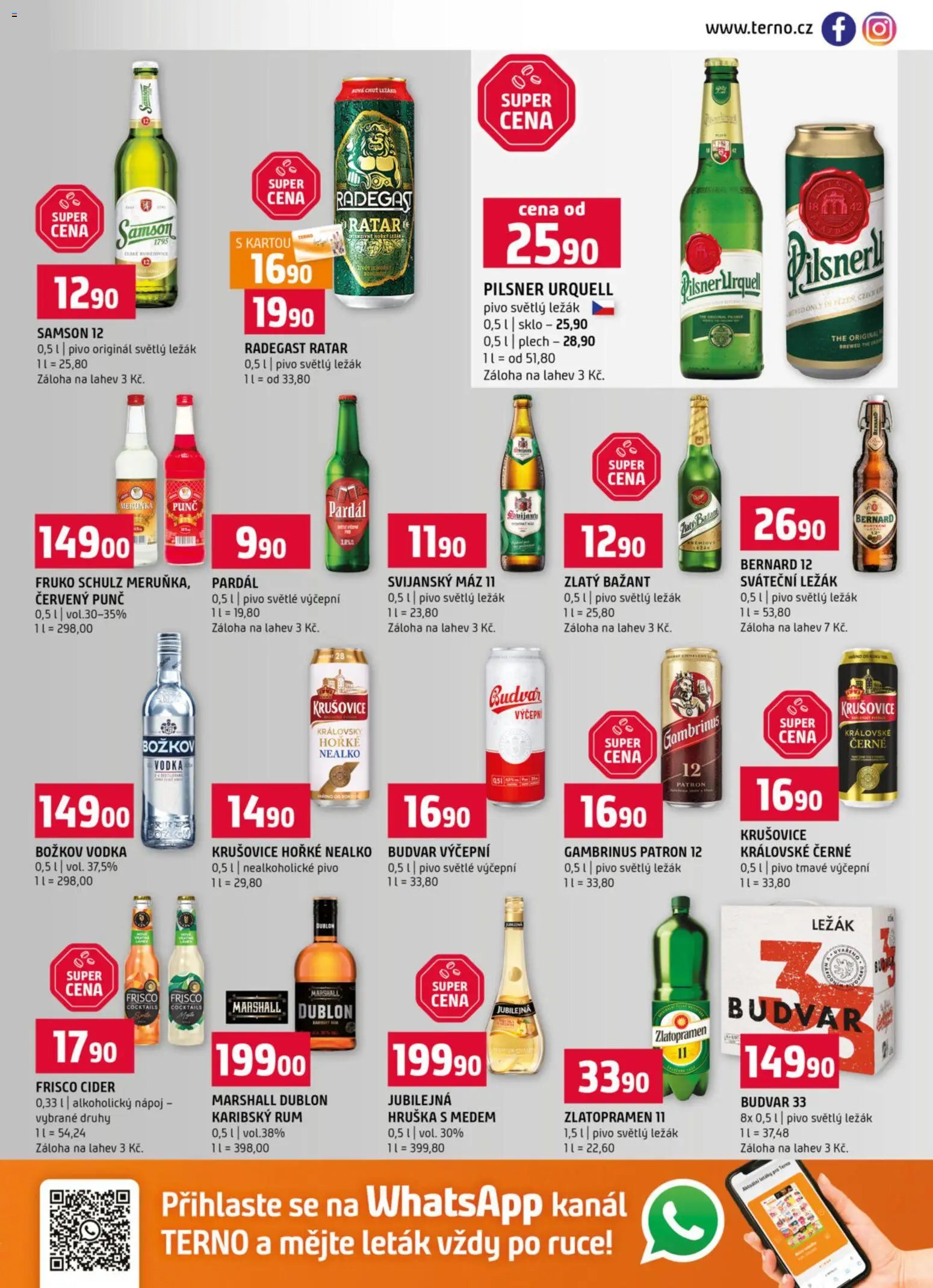 Terno leták - Bechyně, České Budějovice, Hradec Králové, Olomouc, Třeboň, Trhové Sviny, Týn nad Vltavou (2025-11-12 - 2025-11-18)