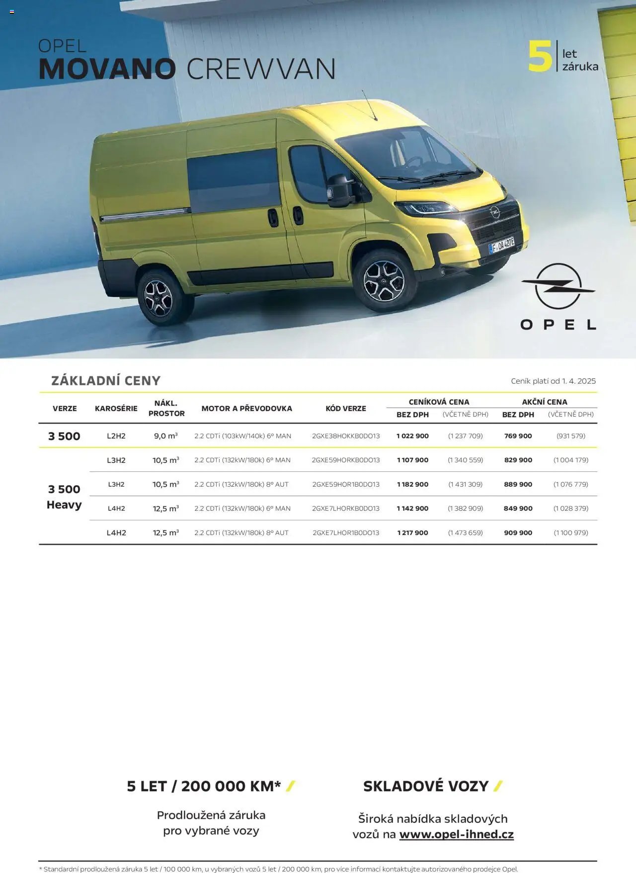 Opel katalog - Movano Crewvan (2025-04-25 - 2026-02-28)