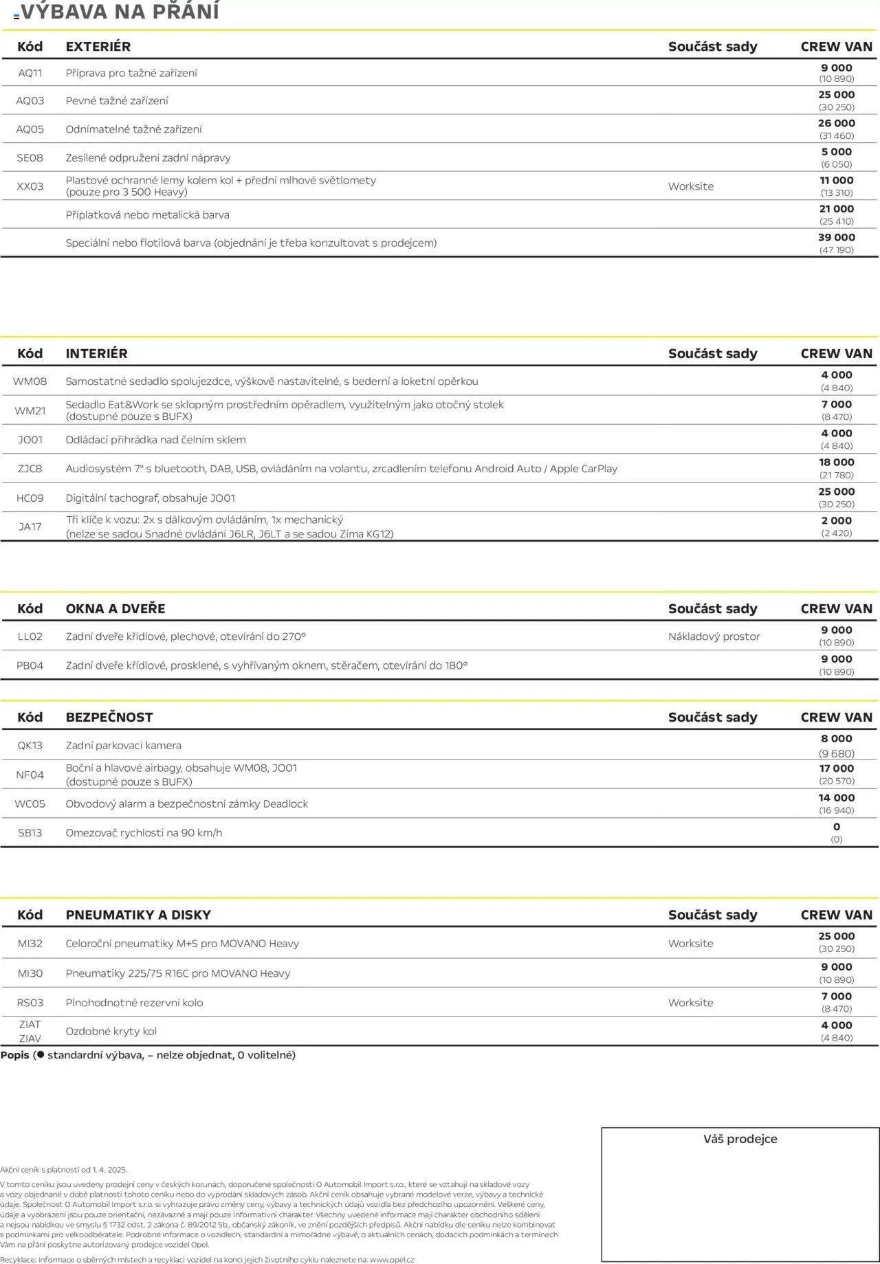 Opel katalog - Movano Crewvan (2025-04-25 - 2026-02-28)