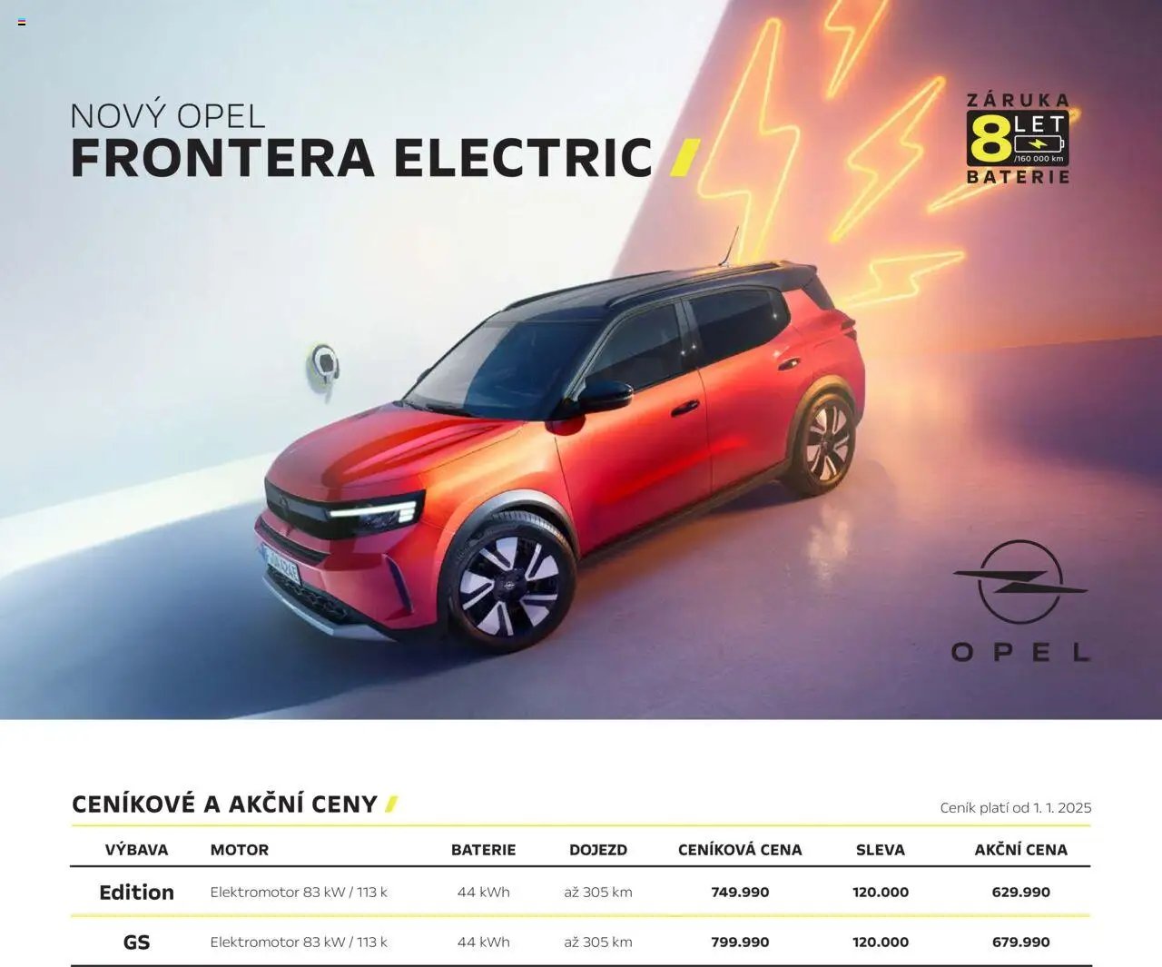 Opel katalog - Nový Opel Frontera Electric (2025-03-01 - 2026-02-28)