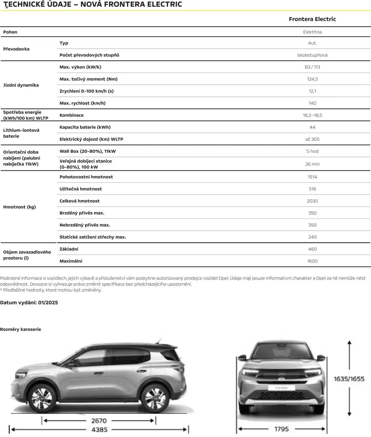 Opel katalog - Nový Opel Frontera Electric (2025-03-01 - 2026-02-28)