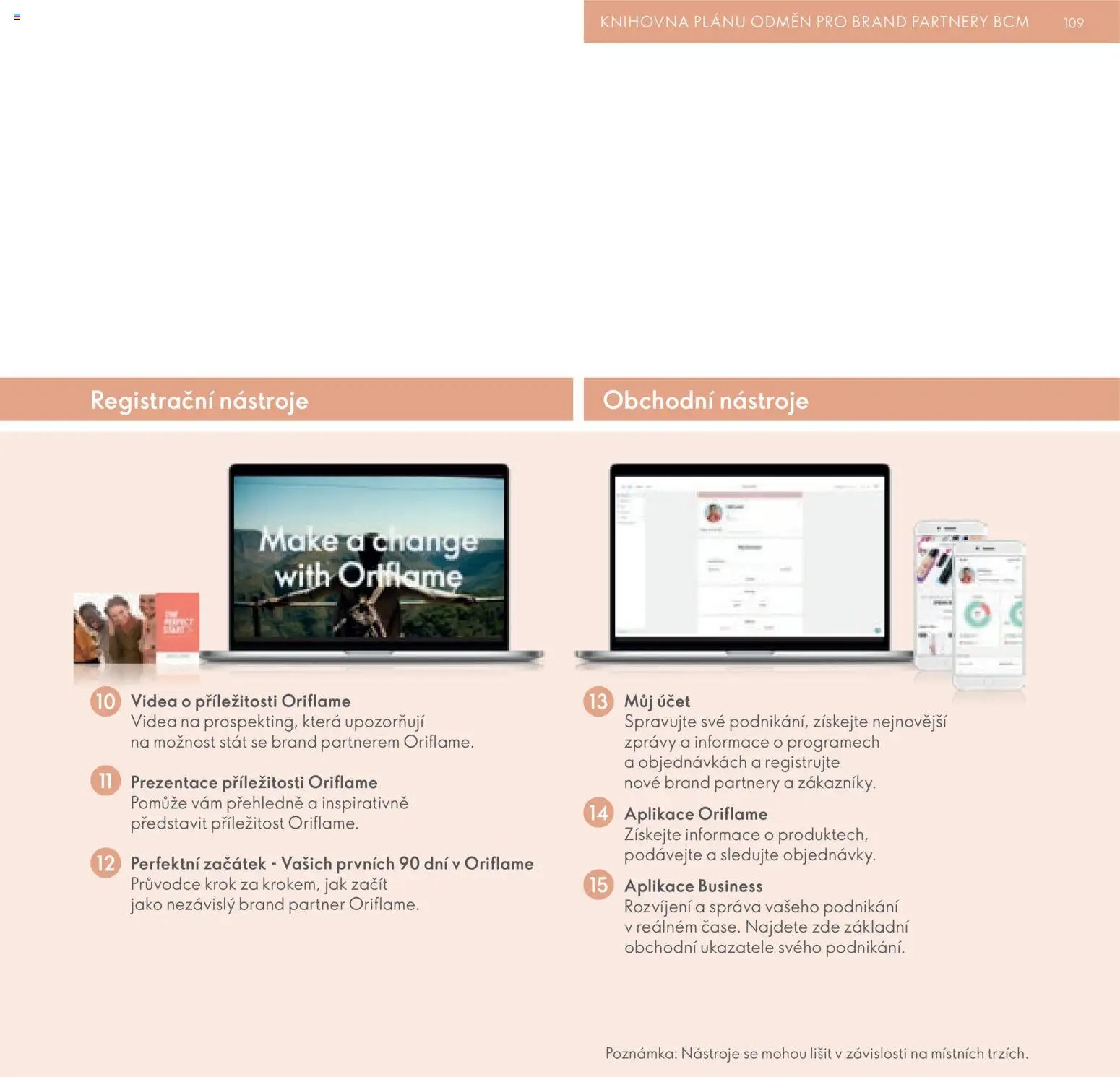 Oriflame katalog Plán odměn pro Brand Partnery