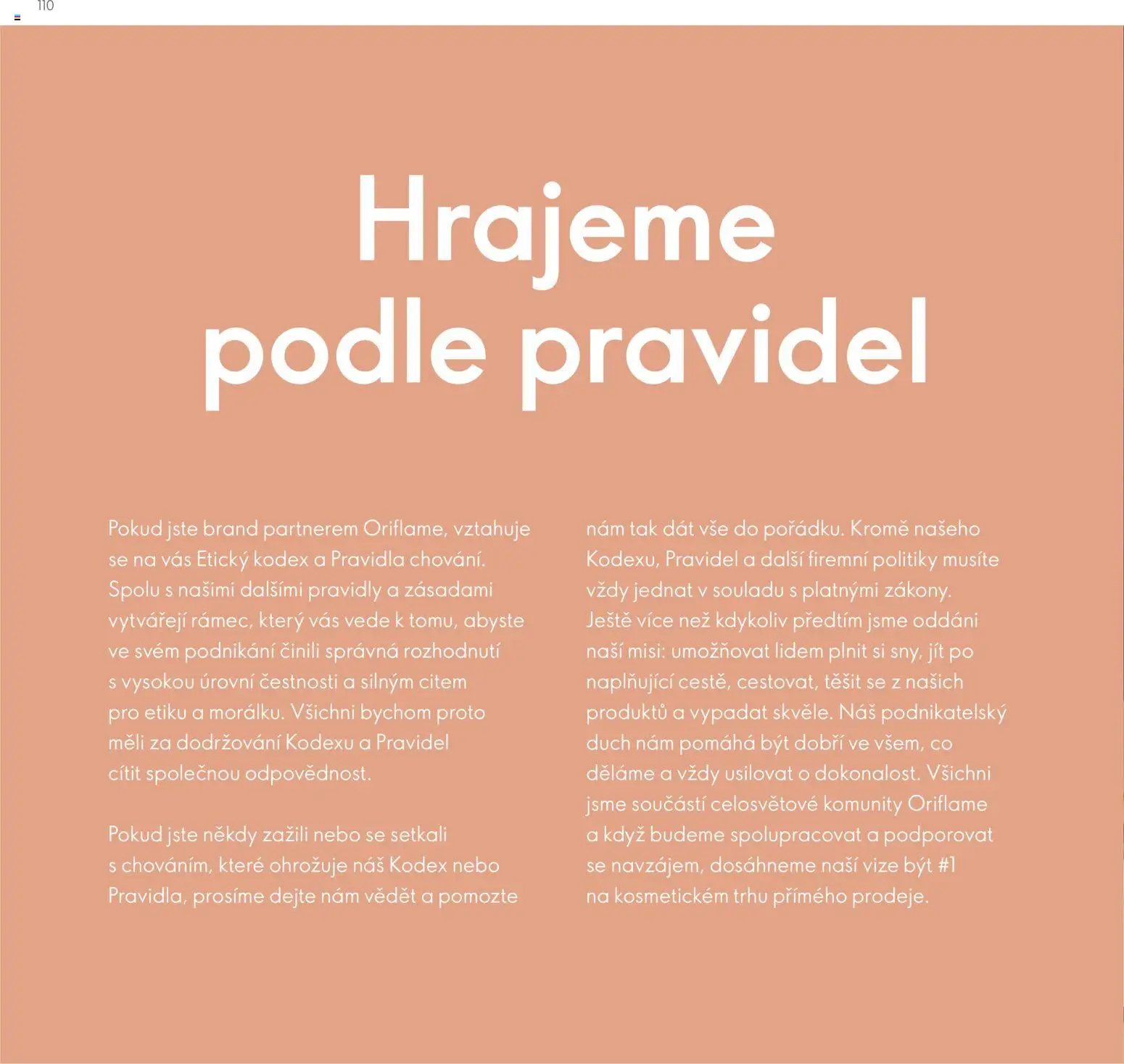 Oriflame katalog Plán odměn pro Brand Partnery