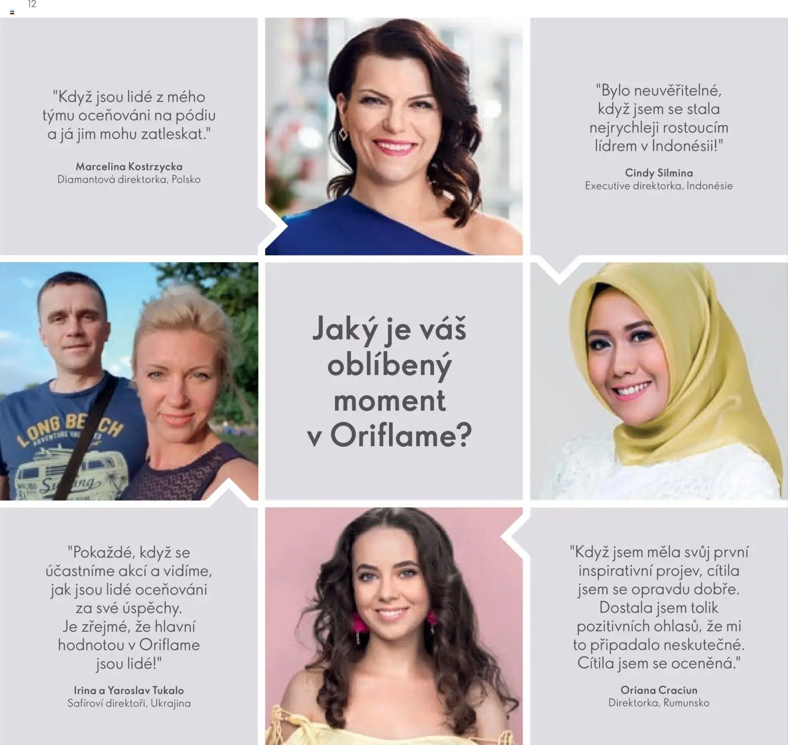 Oriflame katalog Plán odměn pro Brand Partnery