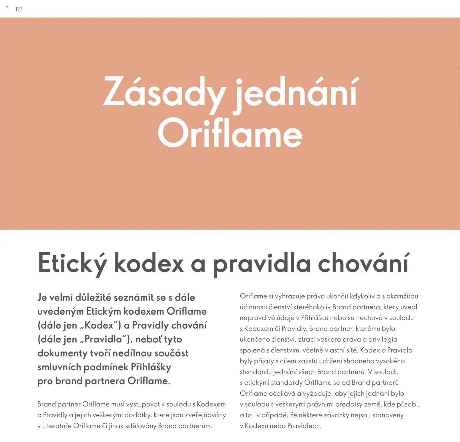 Oriflame katalog Plán odměn pro Brand Partnery