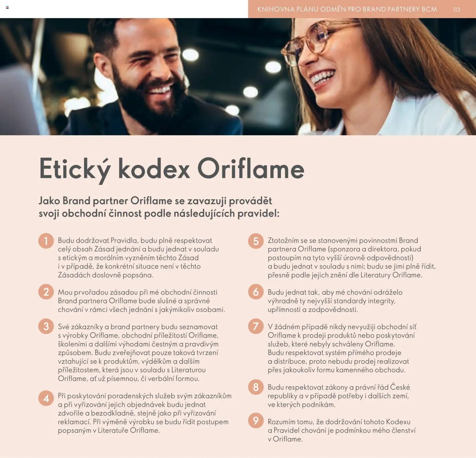 Oriflame katalog Plán odměn pro Brand Partnery
