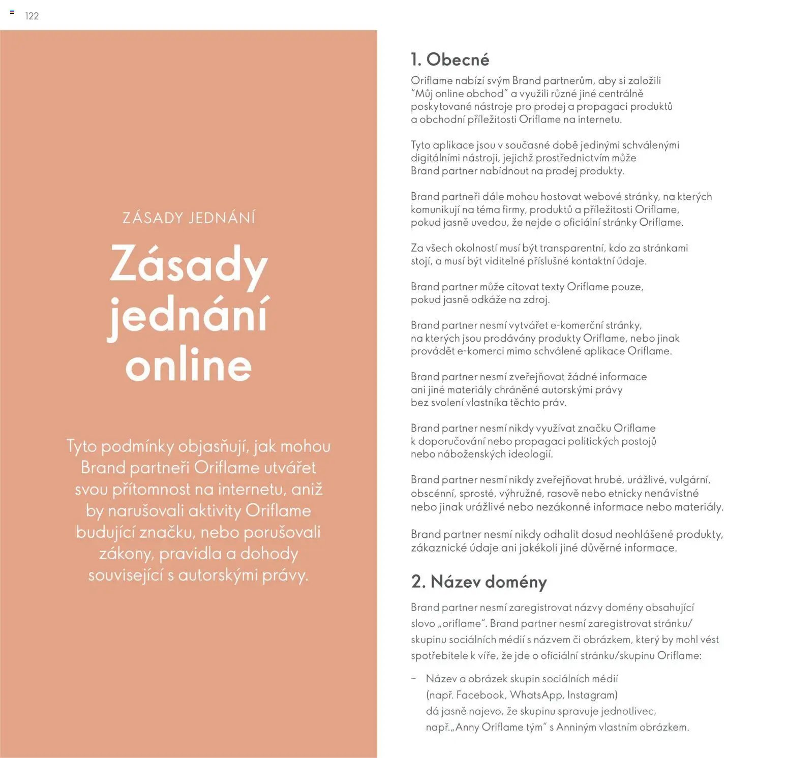 Oriflame katalog Plán odměn pro Brand Partnery