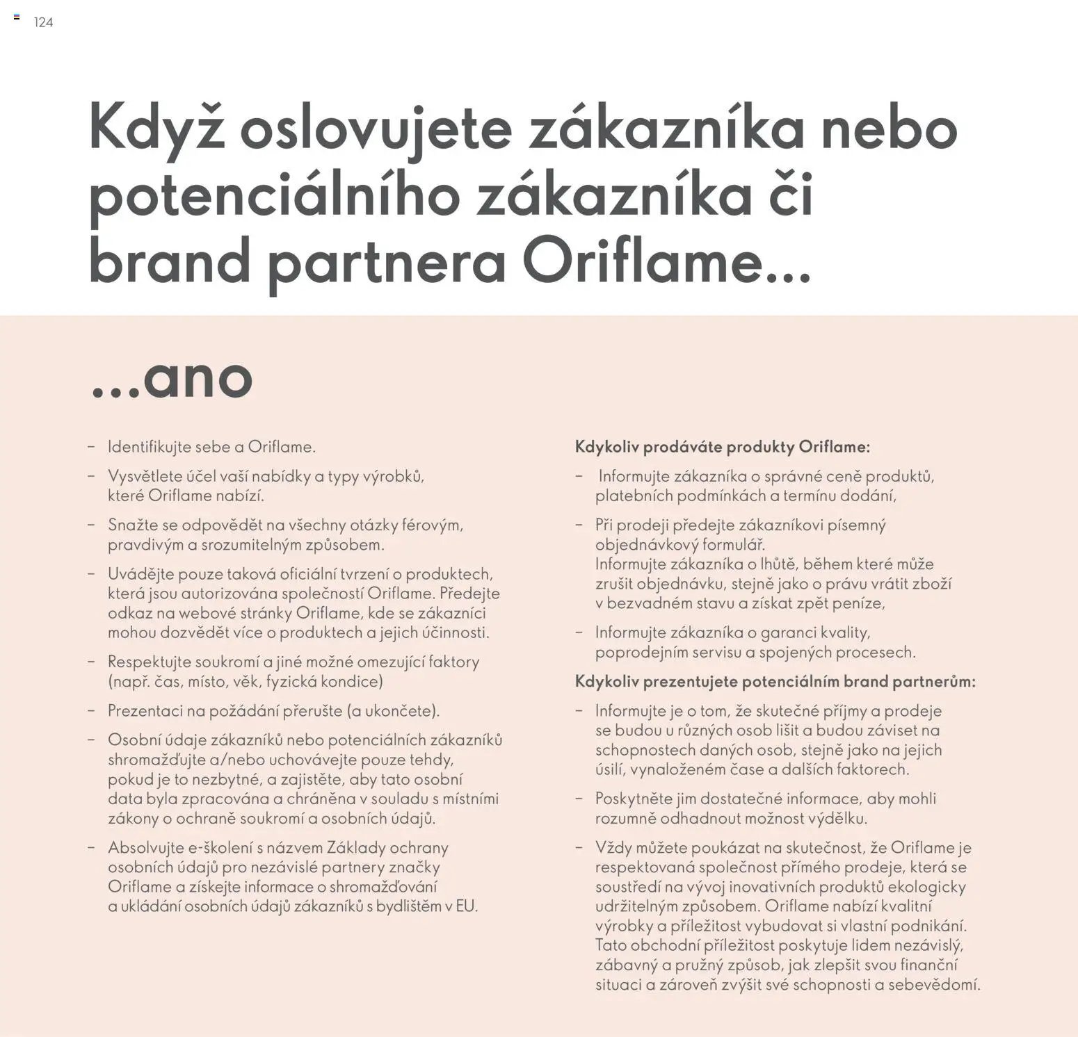 Oriflame katalog Plán odměn pro Brand Partnery
