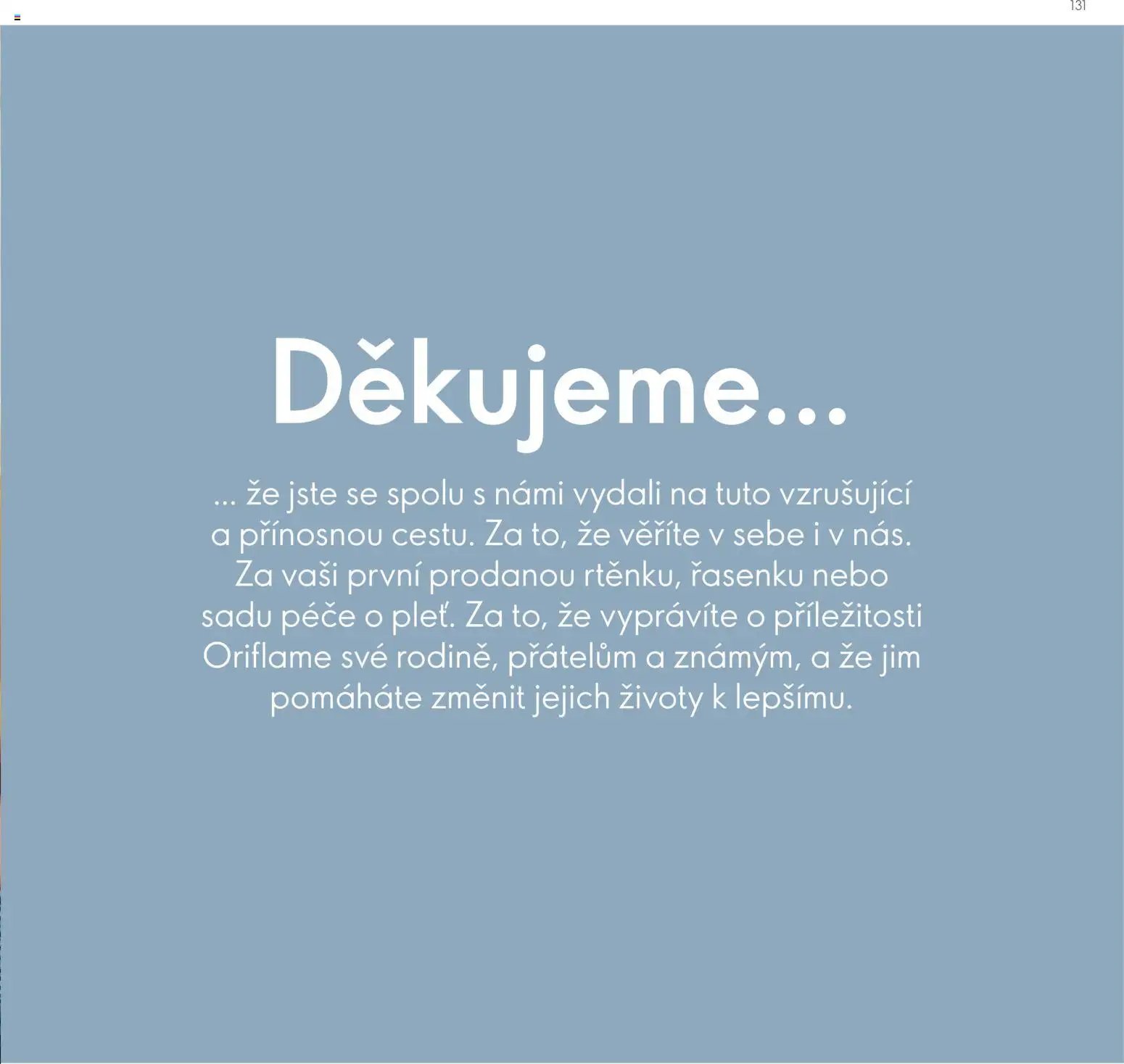 Oriflame katalog Plán odměn pro Brand Partnery