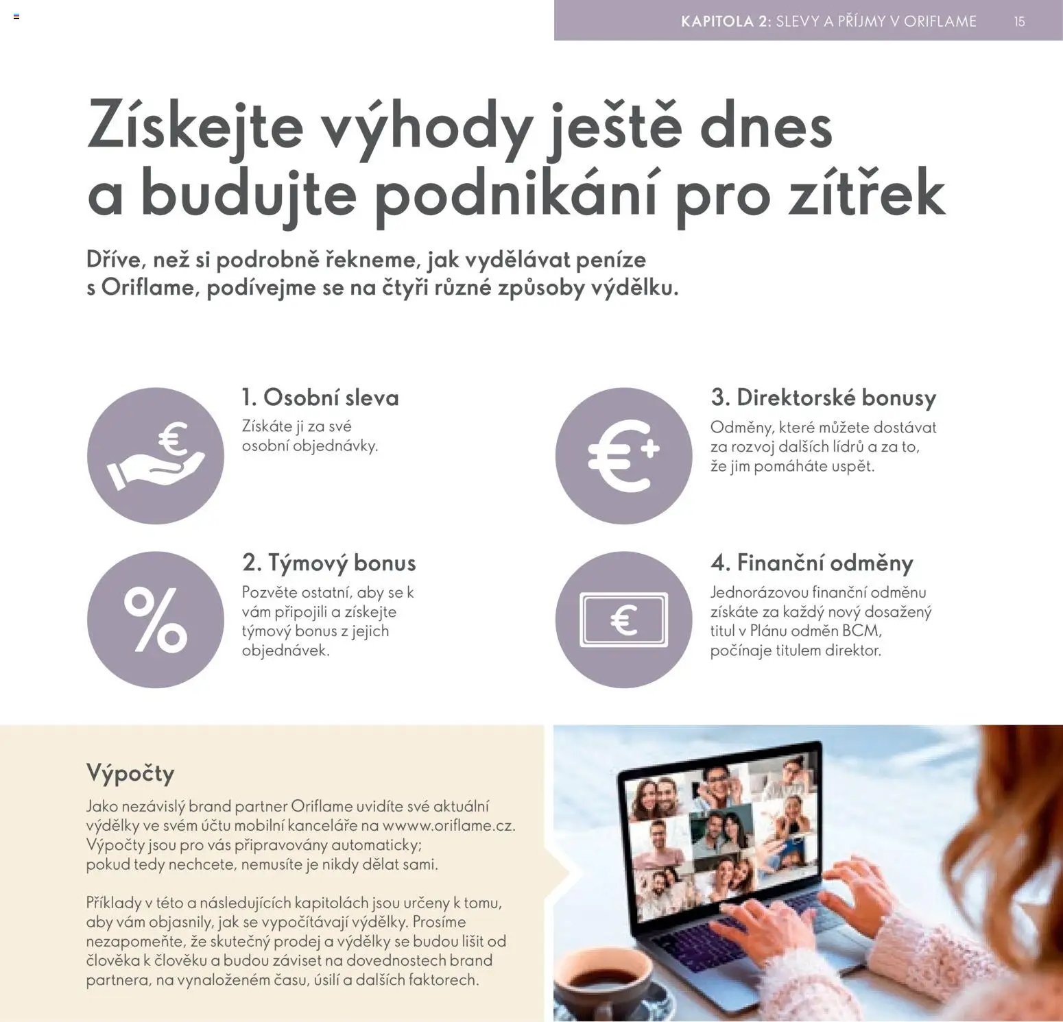 Oriflame katalog Plán odměn pro Brand Partnery