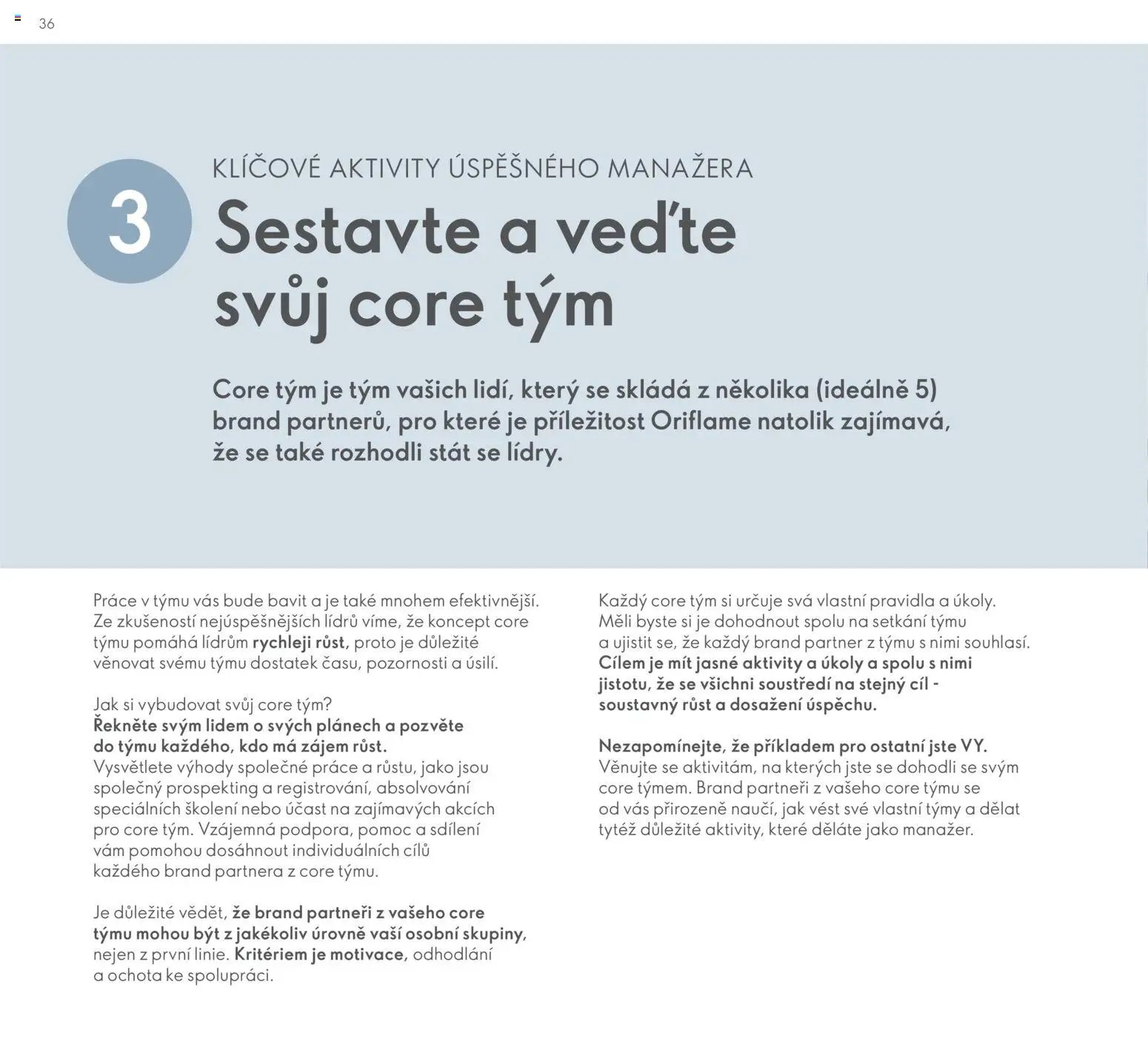 Oriflame katalog Plán odměn pro Brand Partnery
