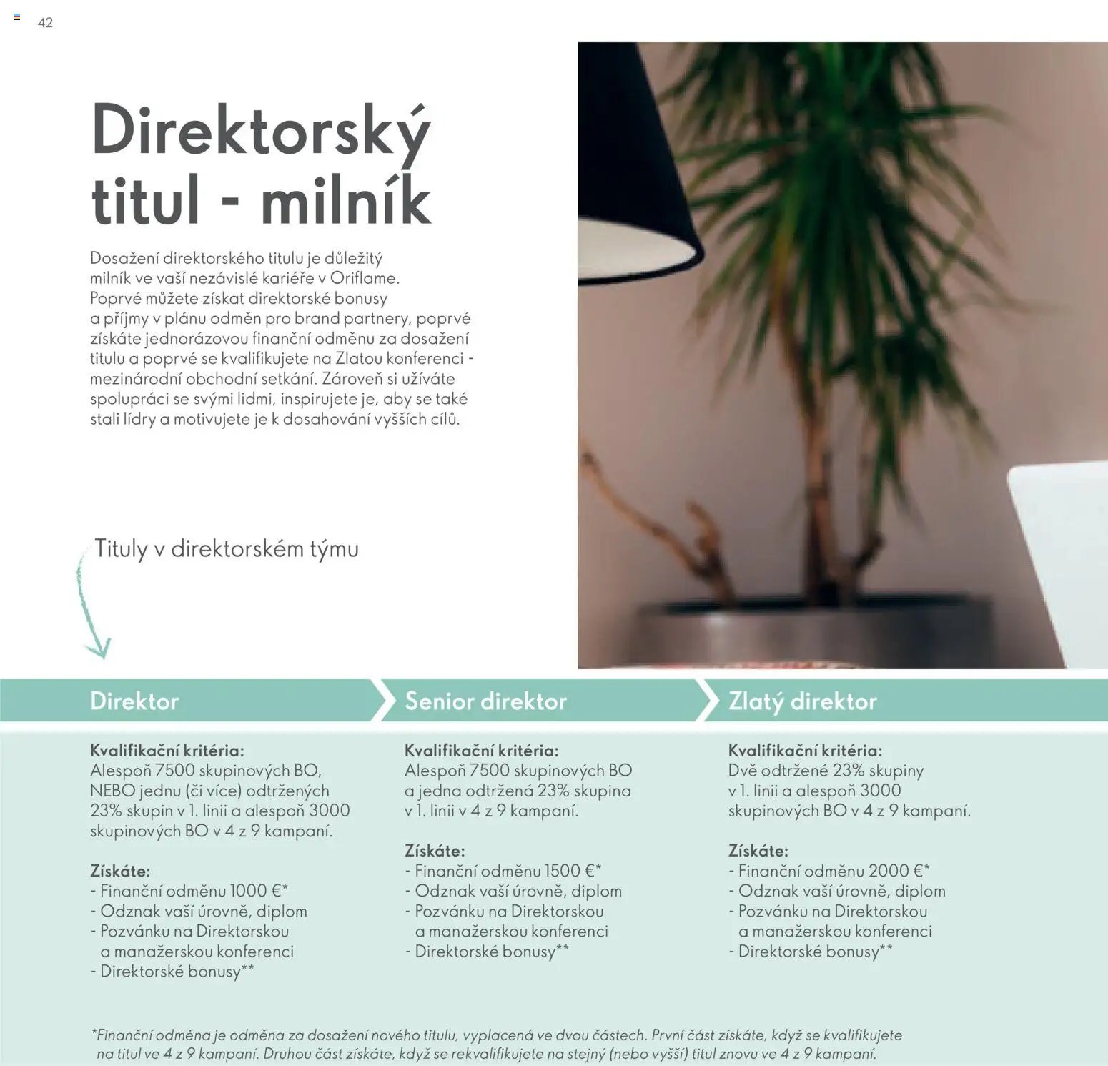Oriflame katalog Plán odměn pro Brand Partnery