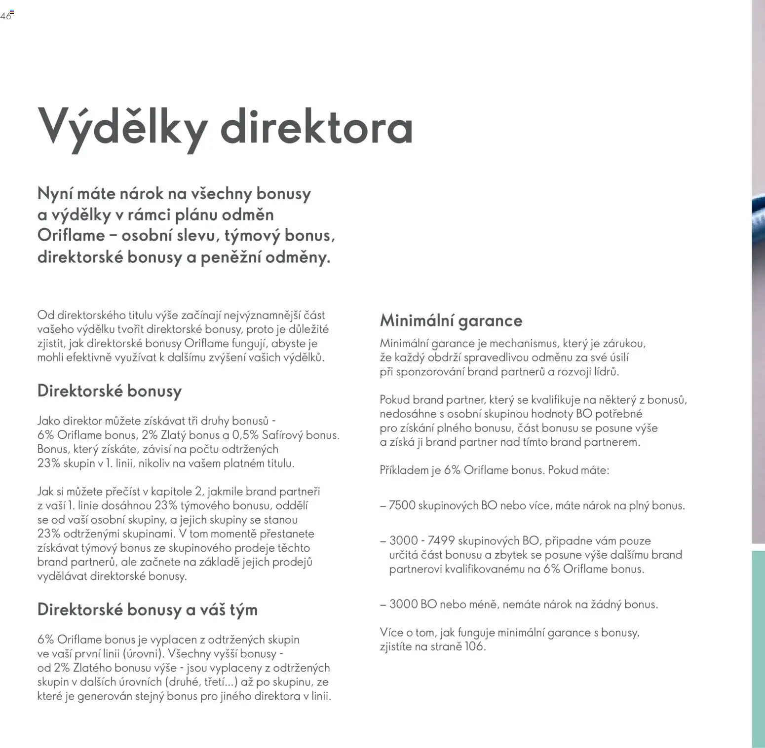 Oriflame katalog Plán odměn pro Brand Partnery