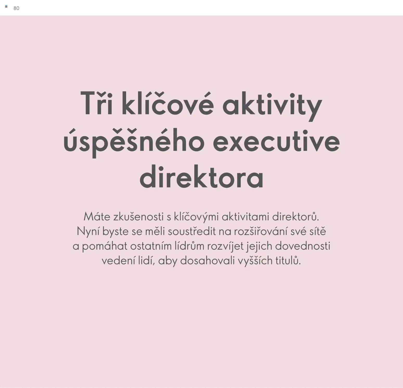 Oriflame katalog Plán odměn pro Brand Partnery