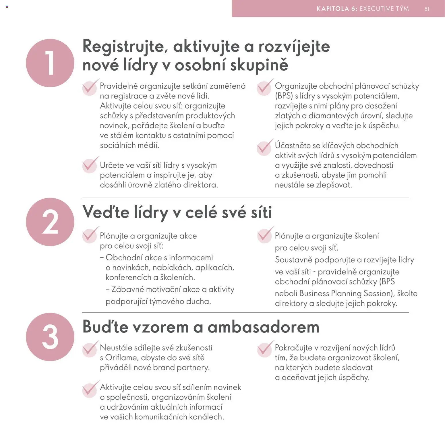 Oriflame katalog Plán odměn pro Brand Partnery