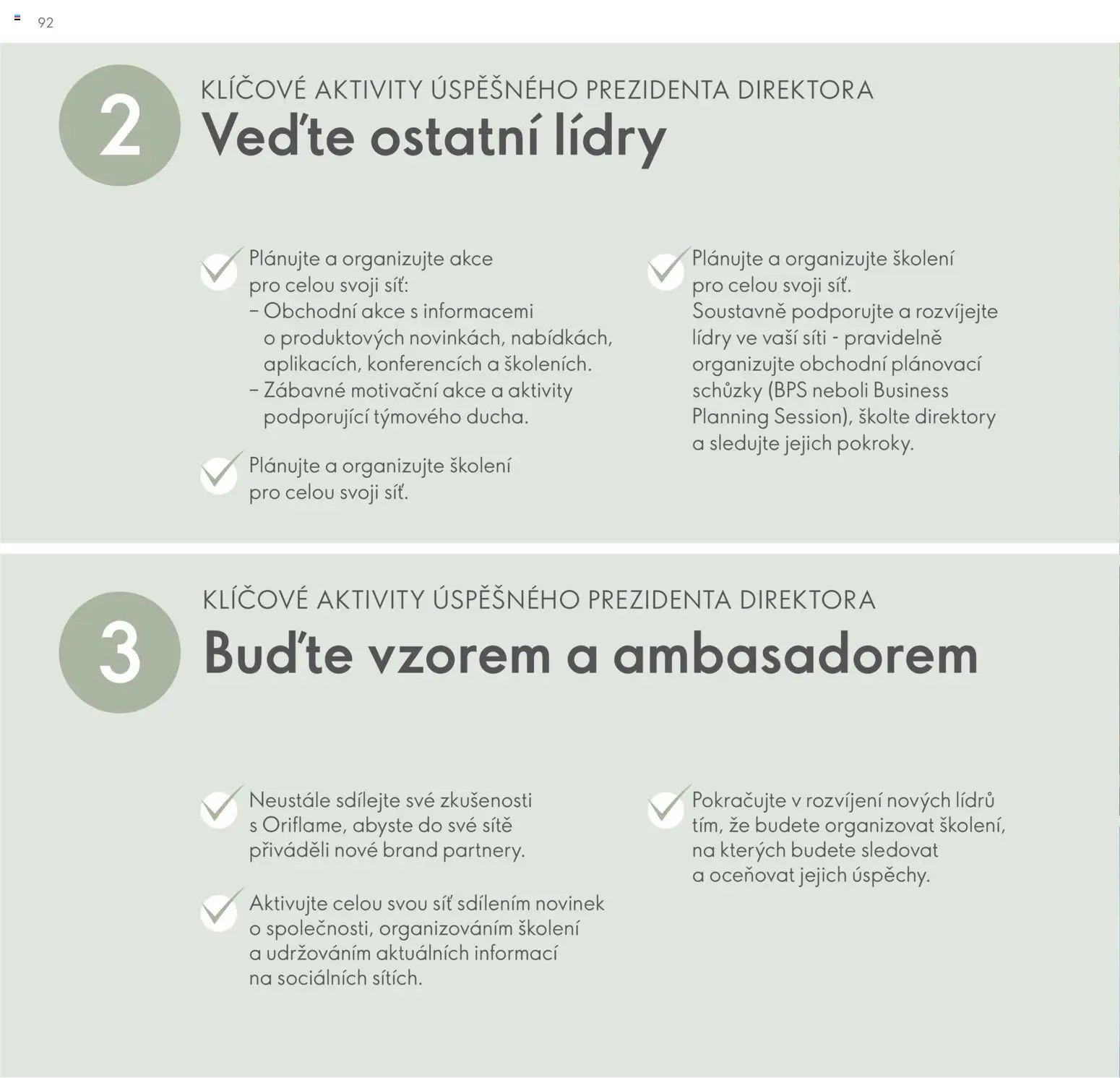 Oriflame katalog Plán odměn pro Brand Partnery