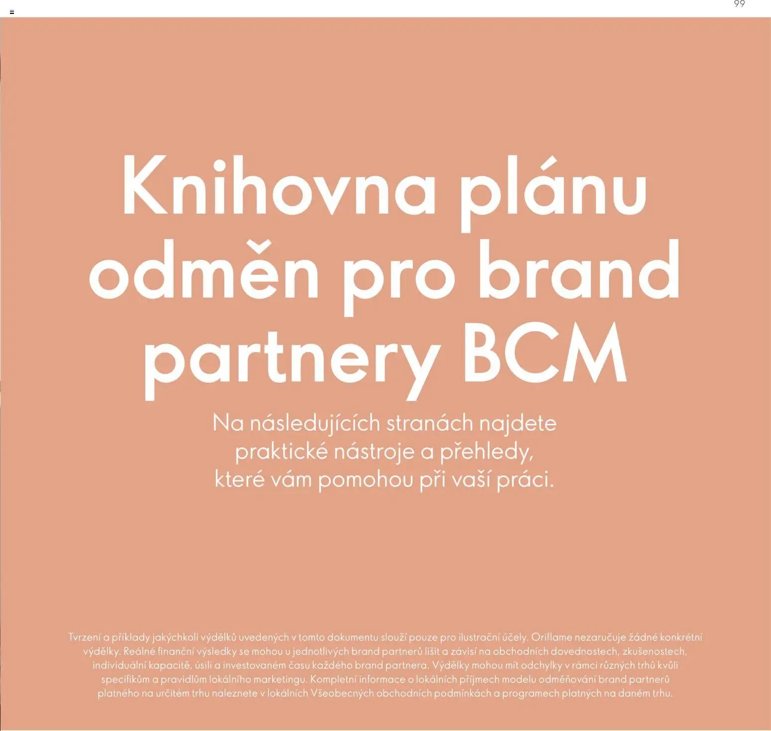 Oriflame katalog Plán odměn pro Brand Partnery