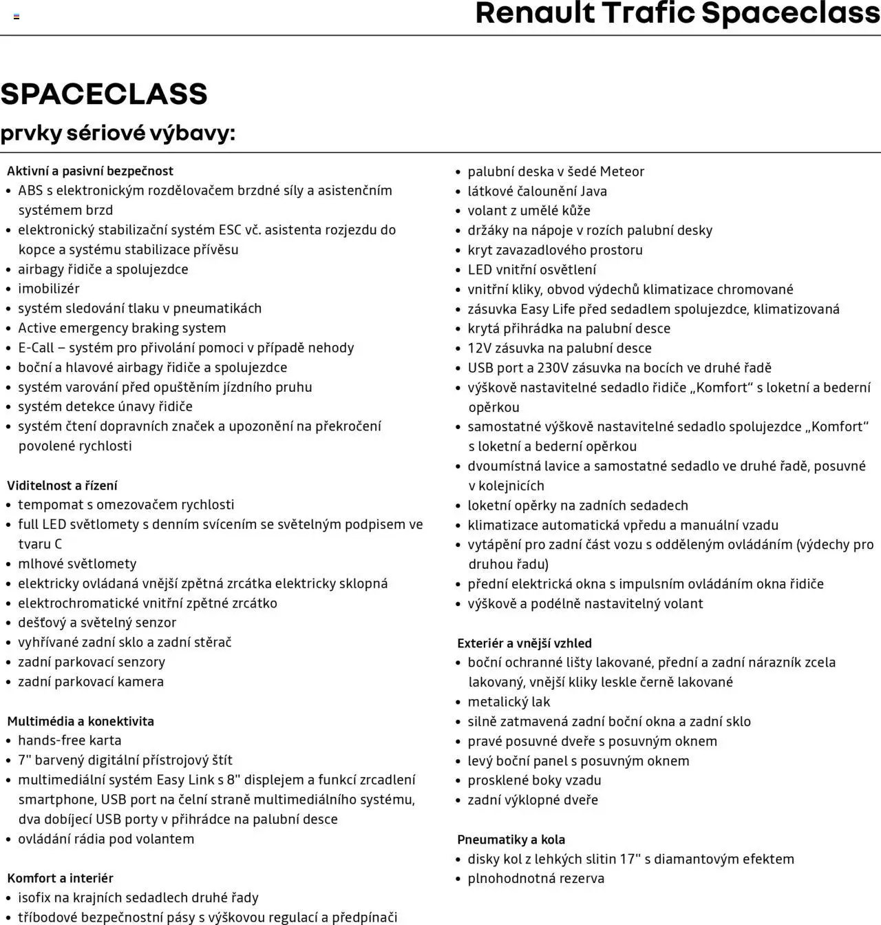 Renault katalog - Trafic Spaceclass (2025-04-25 - 2026-02-28)