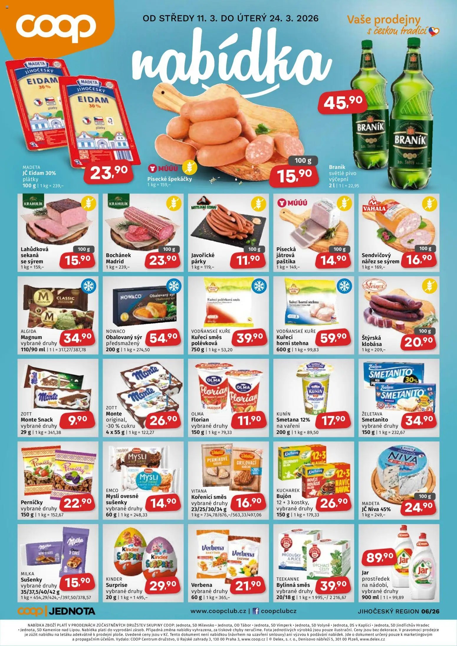 Coop leták - Jihočeský region (2026-03-11 - 2026-03-24)