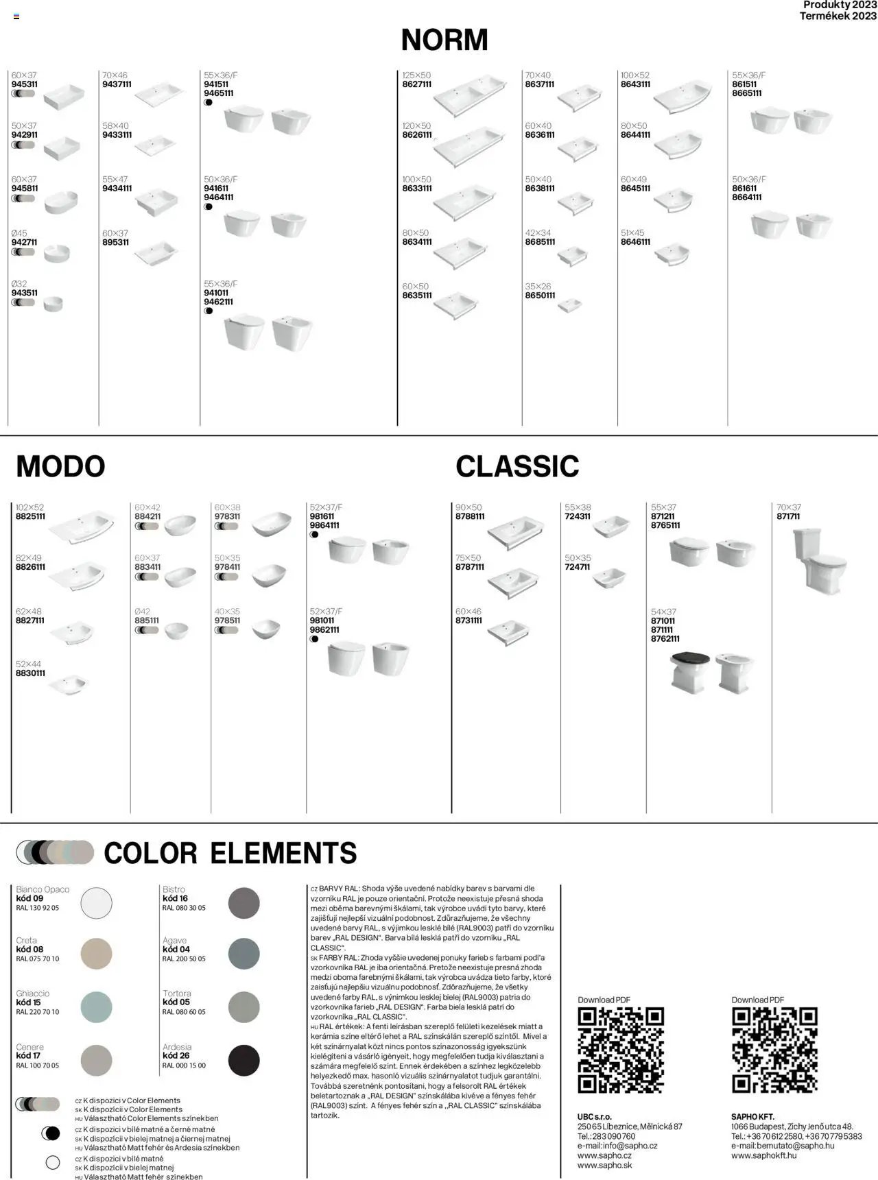 Sapho koupelny katalog - Sanitární keramika (2025-04-17 - 2025-12-31)