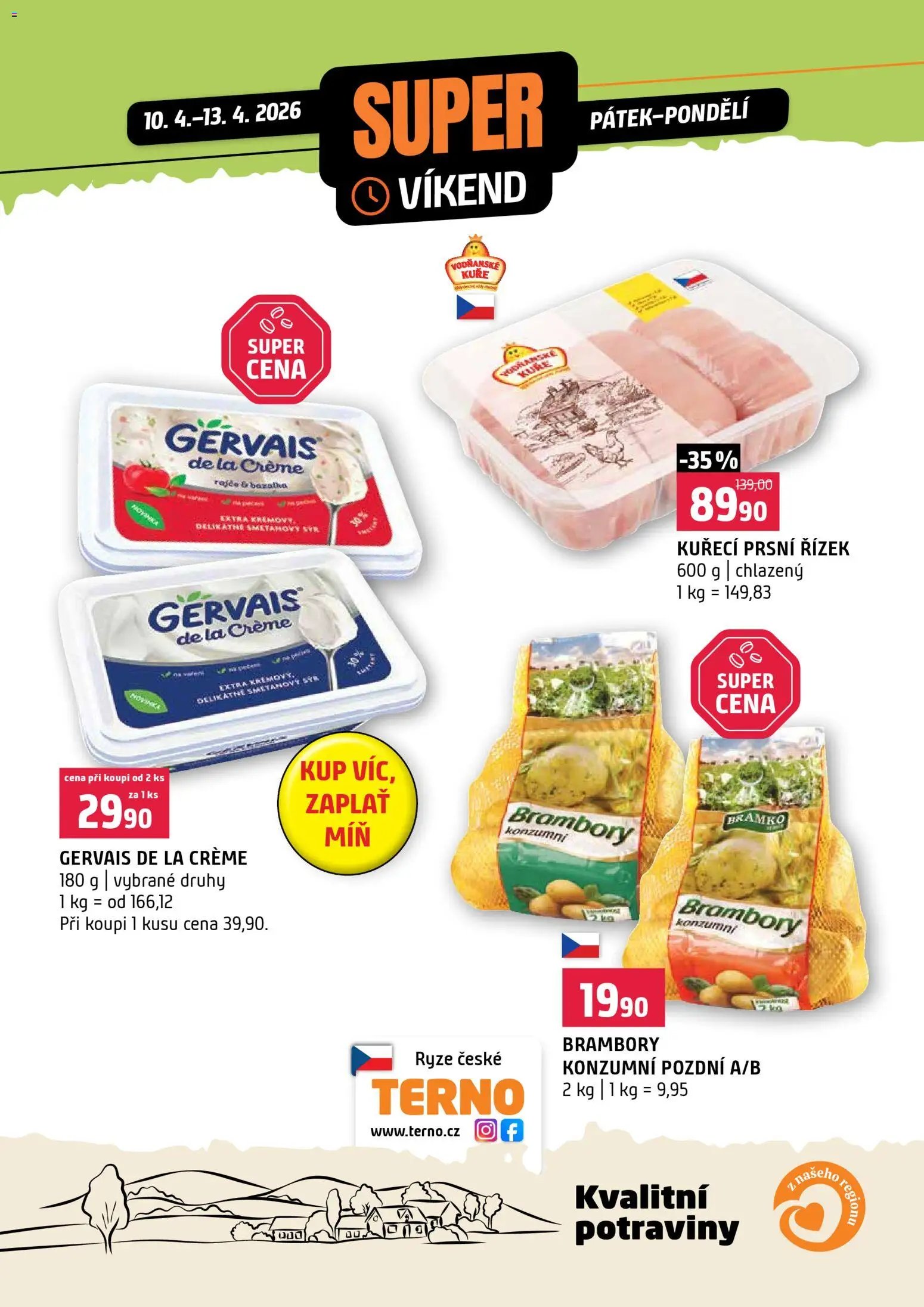 Terno leták - Super víkend (2026-04-10 - 2026-04-13)