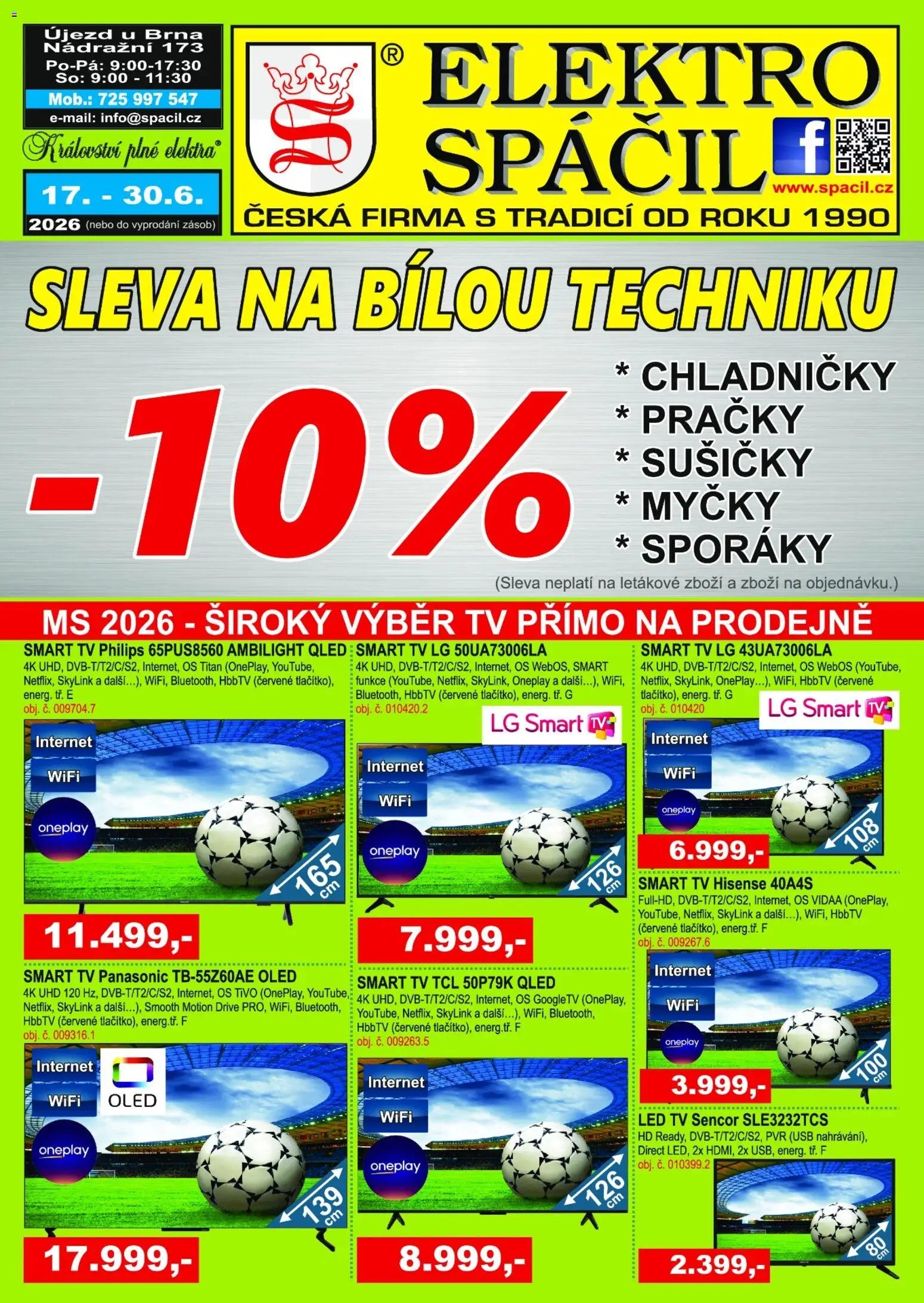 Elektro Spáčil leták