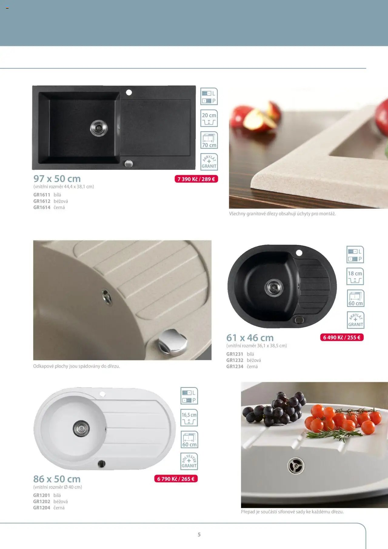 Sapho koupelny katalog - Kuchyňské dřezy a baterie (2022-07-29 - 2025-12-31)