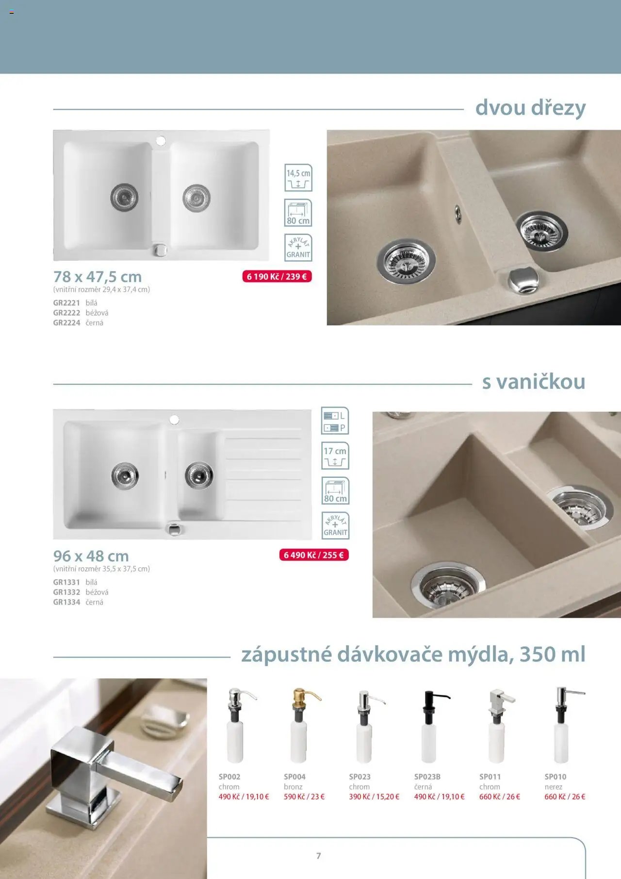 Sapho koupelny katalog - Kuchyňské dřezy a baterie (2022-07-29 - 2025-12-31)