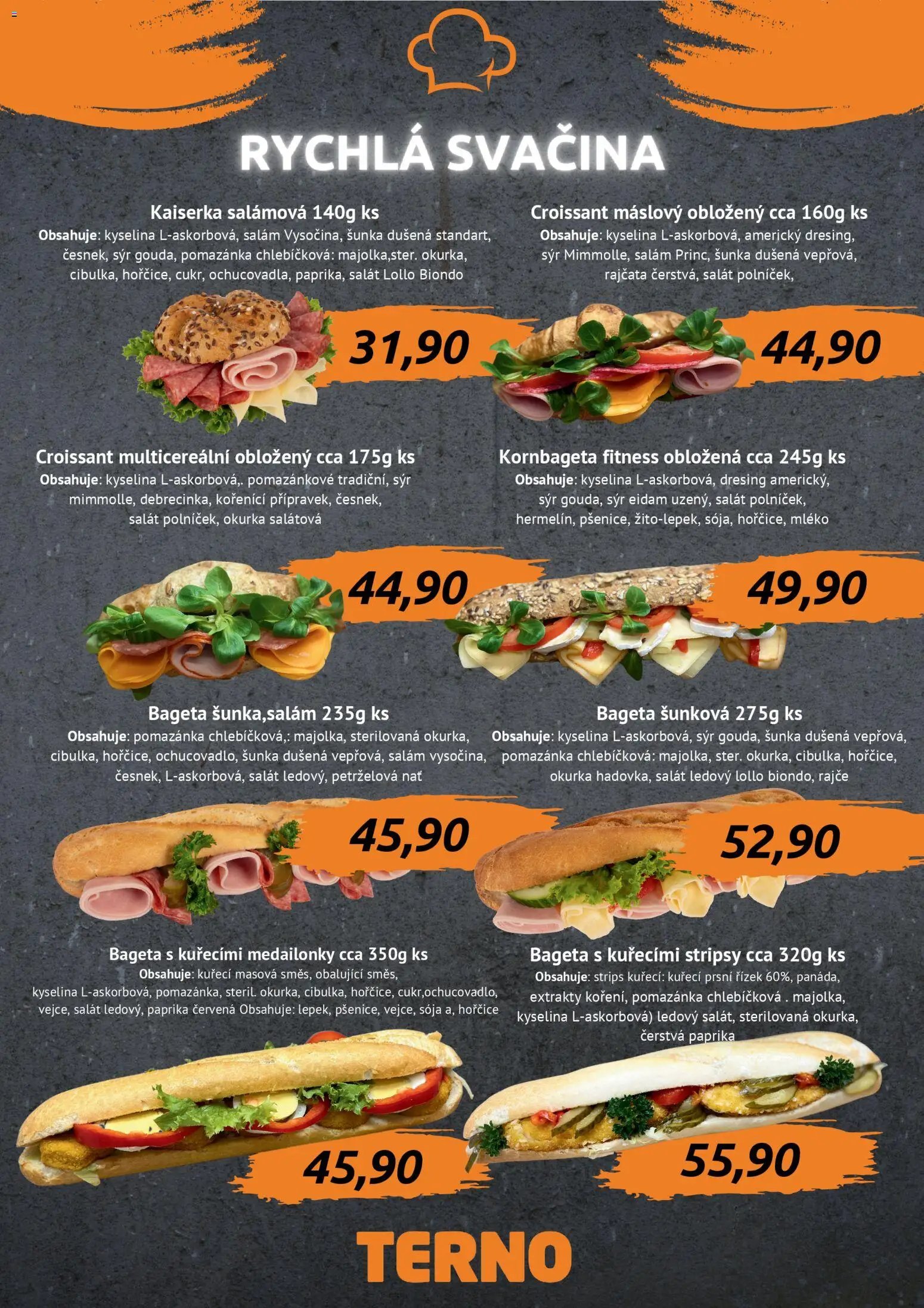 Terno leták - Grill Zlín – Studená kuchyně (2026-04-07 - 2026-12-31)