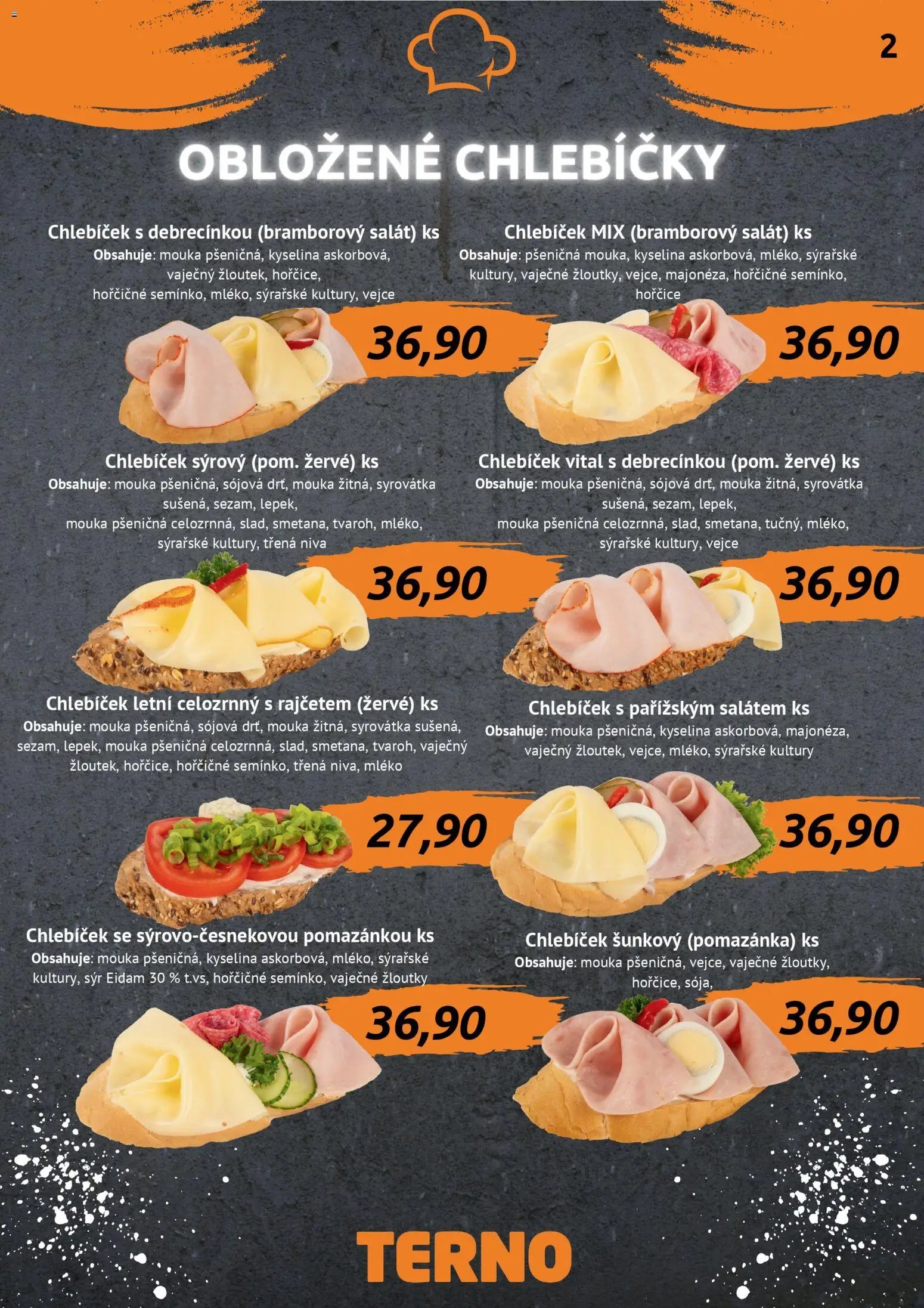 Terno leták - Grill Zlín – Studená kuchyně (2026-04-07 - 2026-12-31)