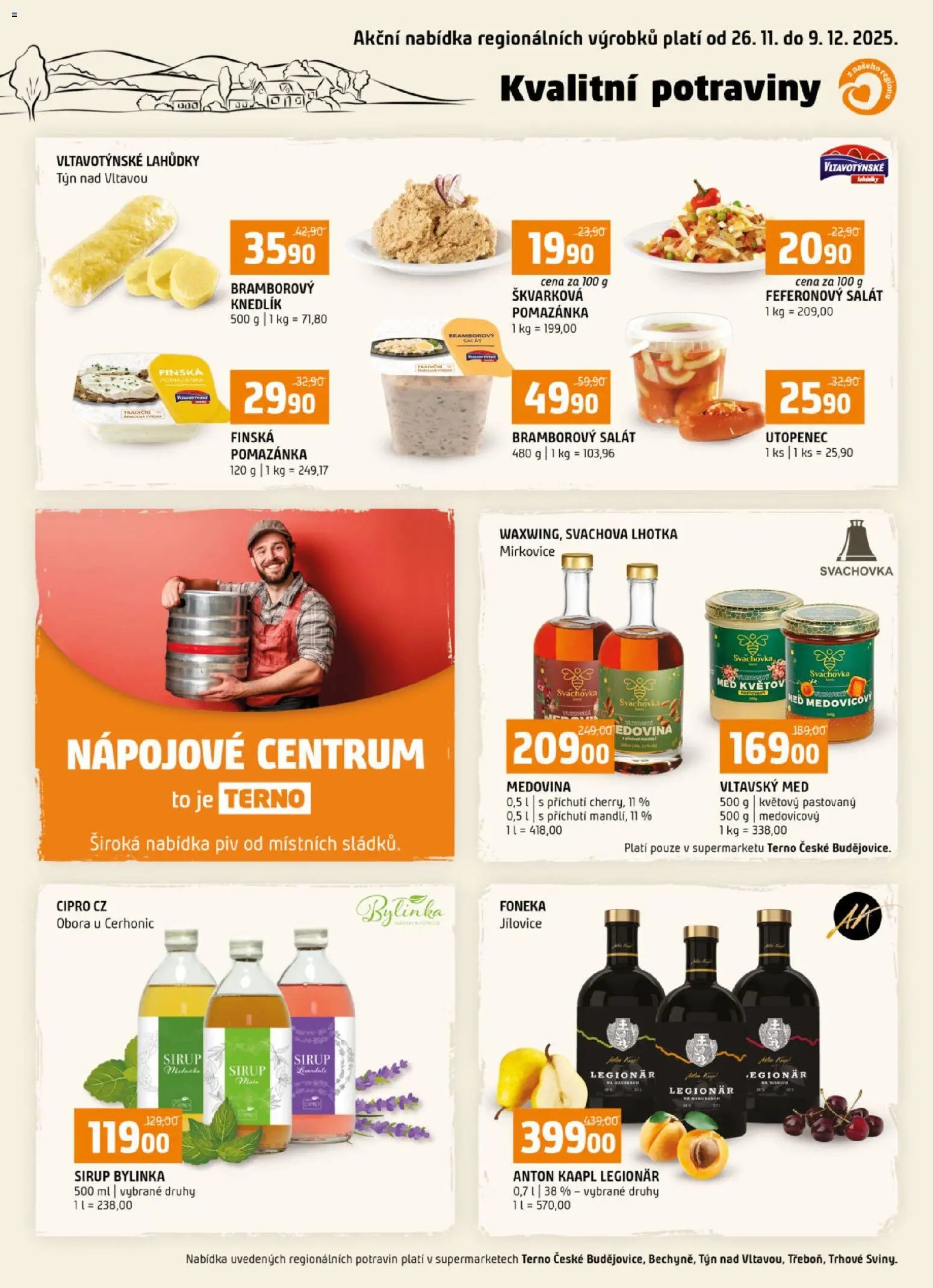Terno leták - Kvalitní potraviny z našeho regionu (2025-11-26 - 2025-12-09)