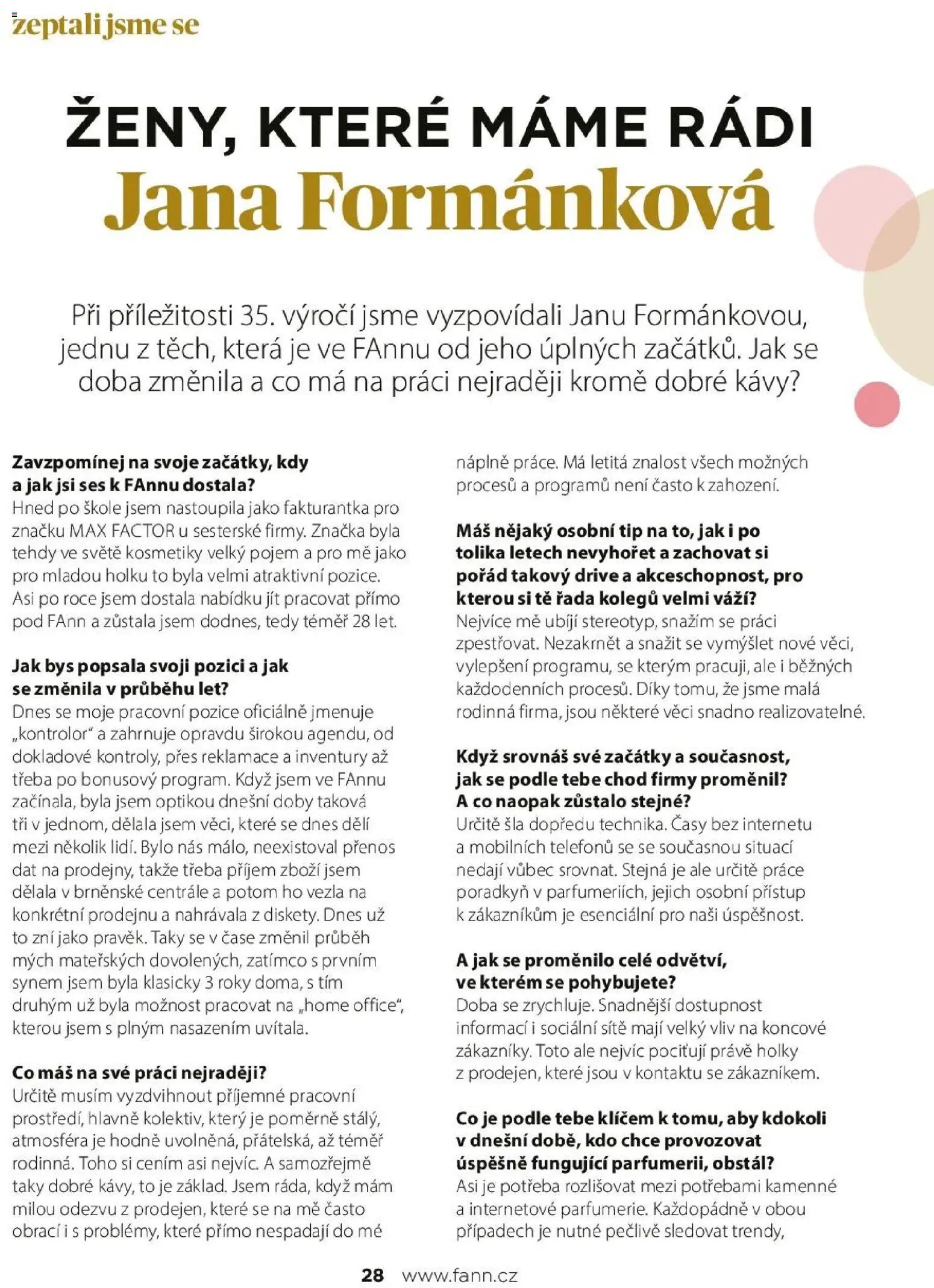 FAnn parfumerie katalog Jaro 2025