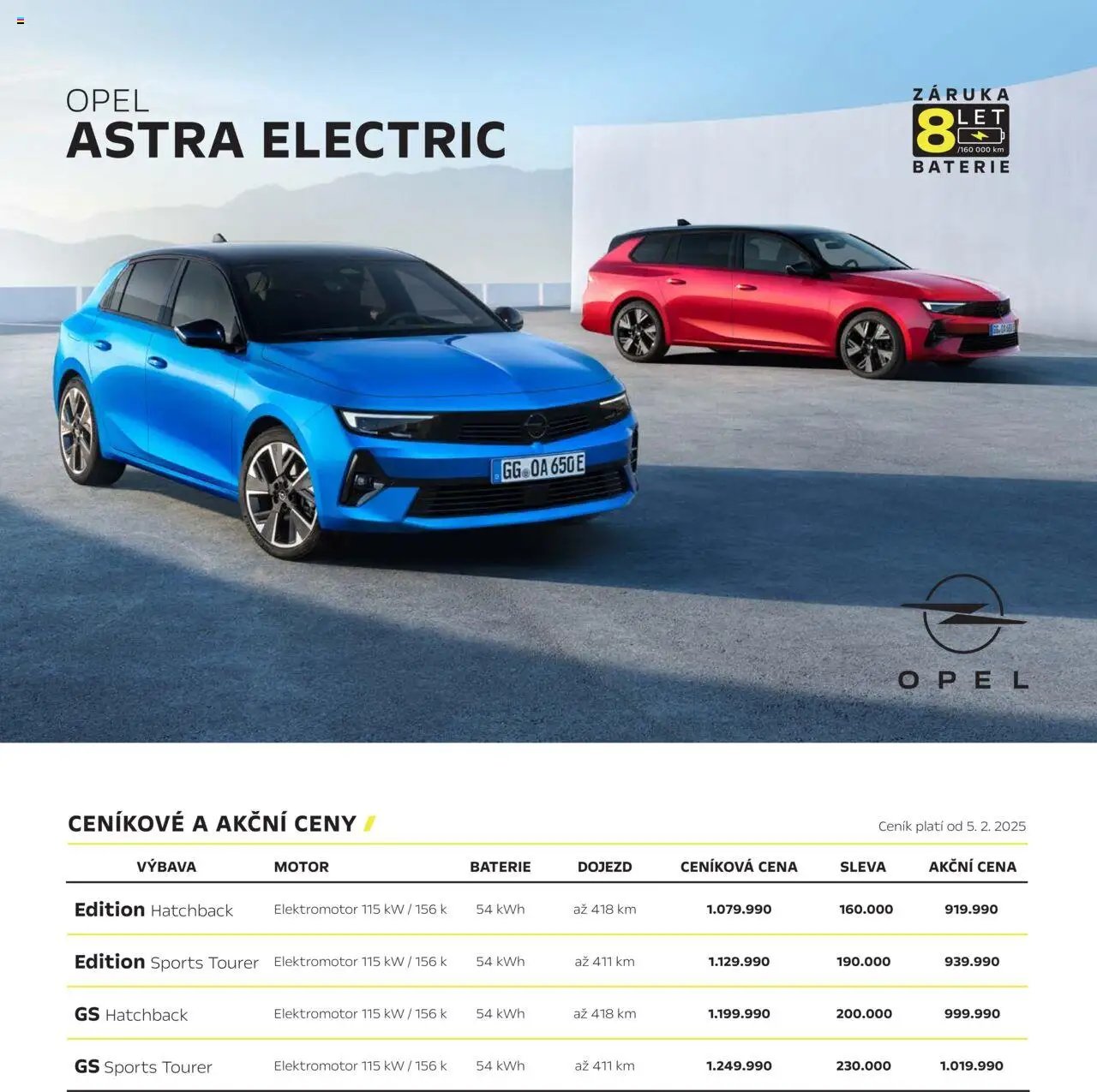Opel katalog - Astra Sports Tourer Electric (2025-03-01 - 2026-02-28)