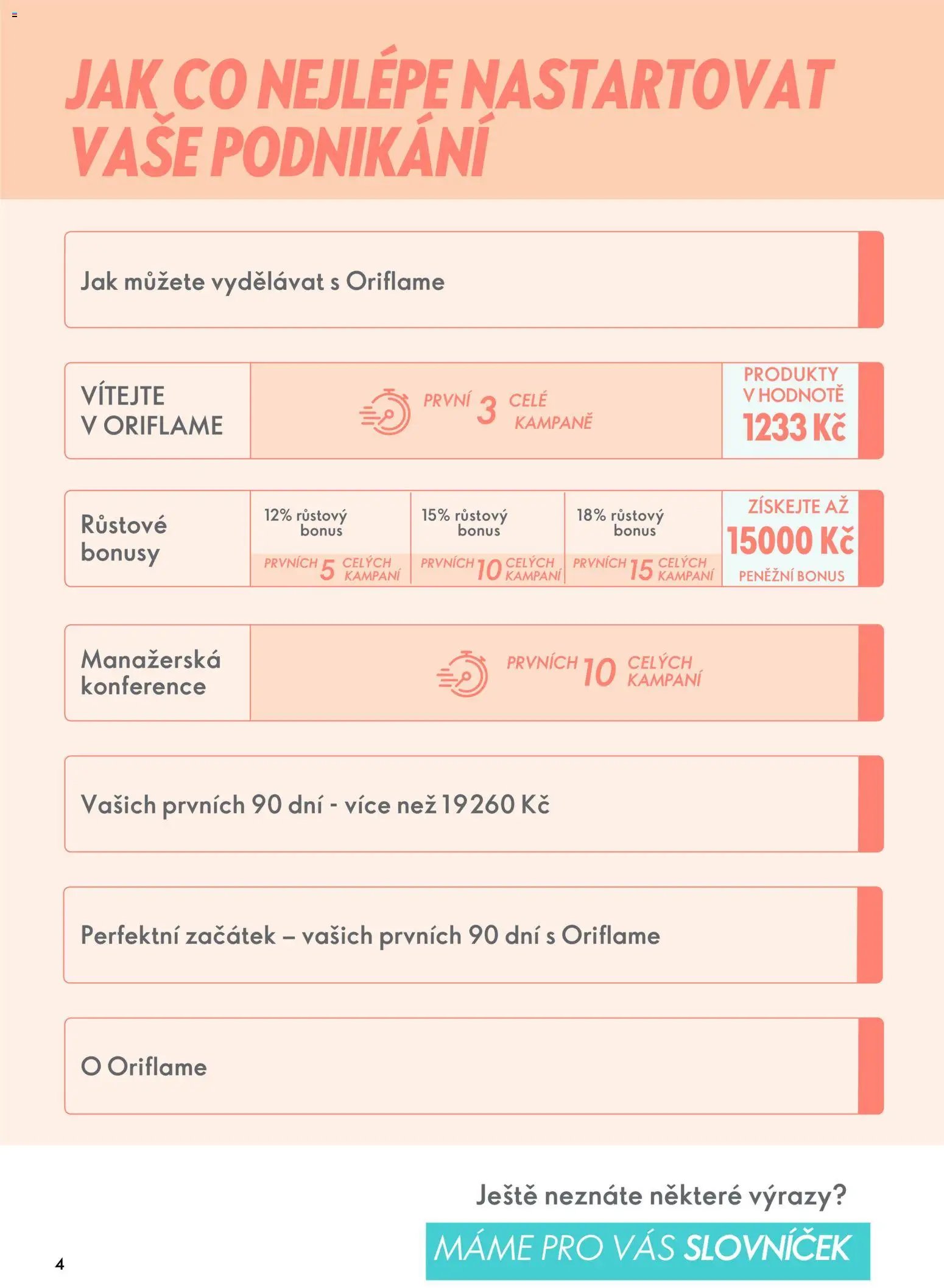 Oriflame katalog Perfektní začátek
