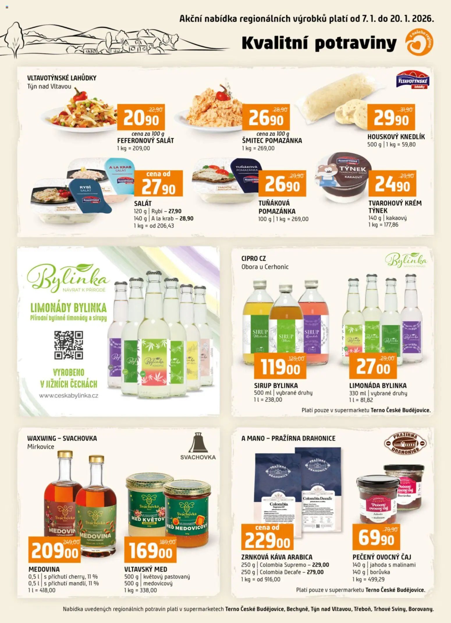Terno leták - Kvalitní potraviny z našeho regionu (2026-01-07 - 2026-01-20)