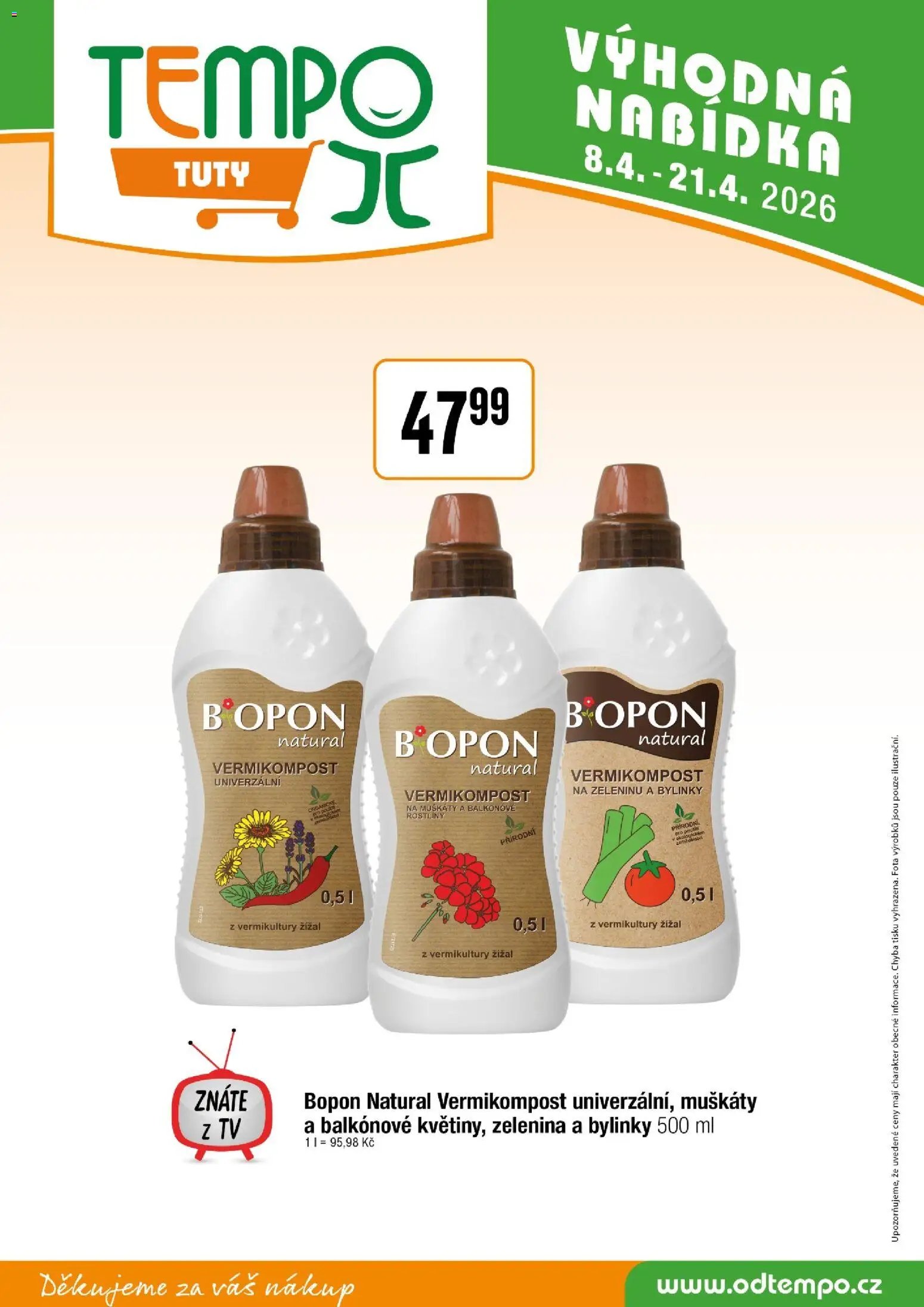 Tempo leták - Tuty (2026-04-08 - 2026-04-21)